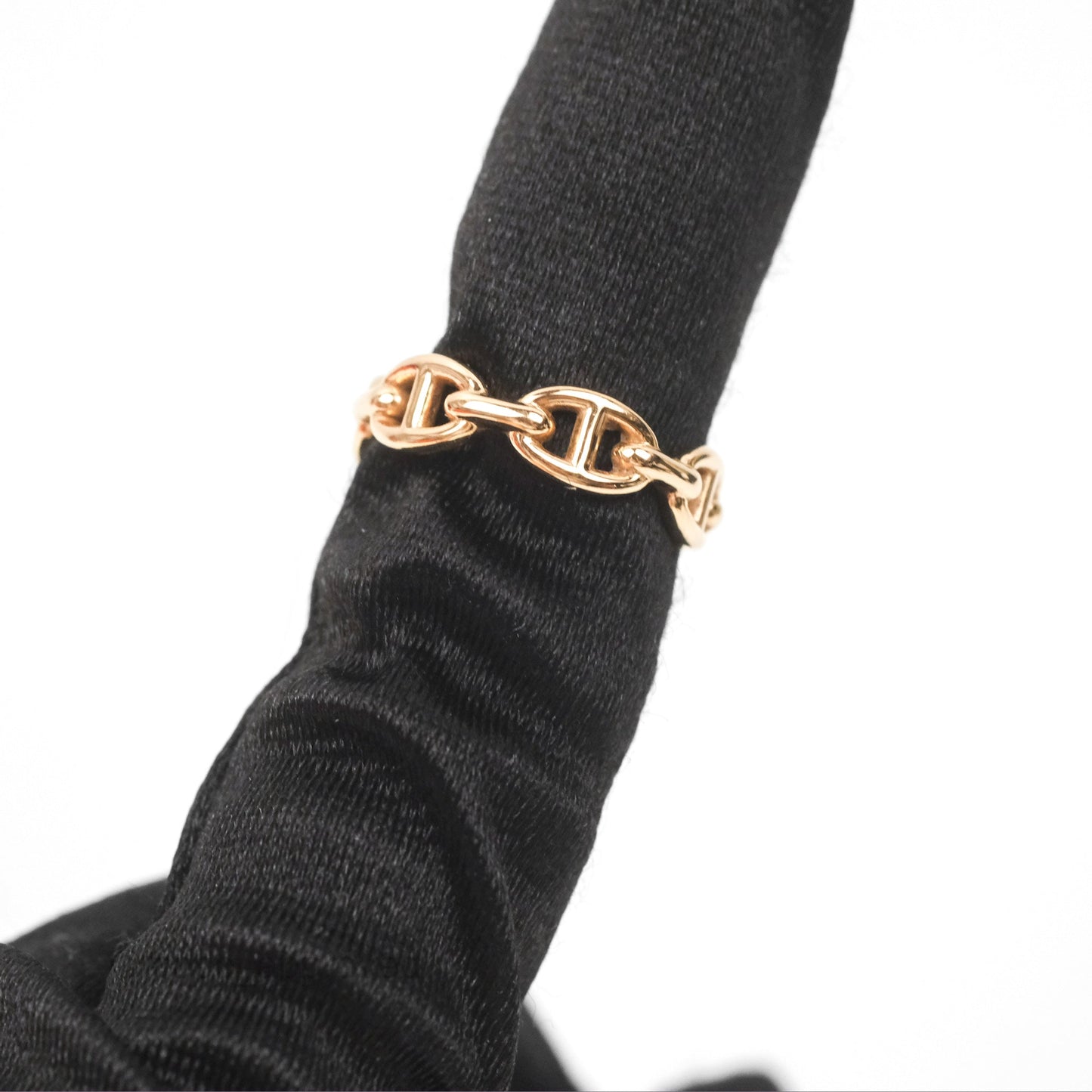 Hermès Chaine d'Ancre Enchainee Band Ring PM Rose Gold 55
