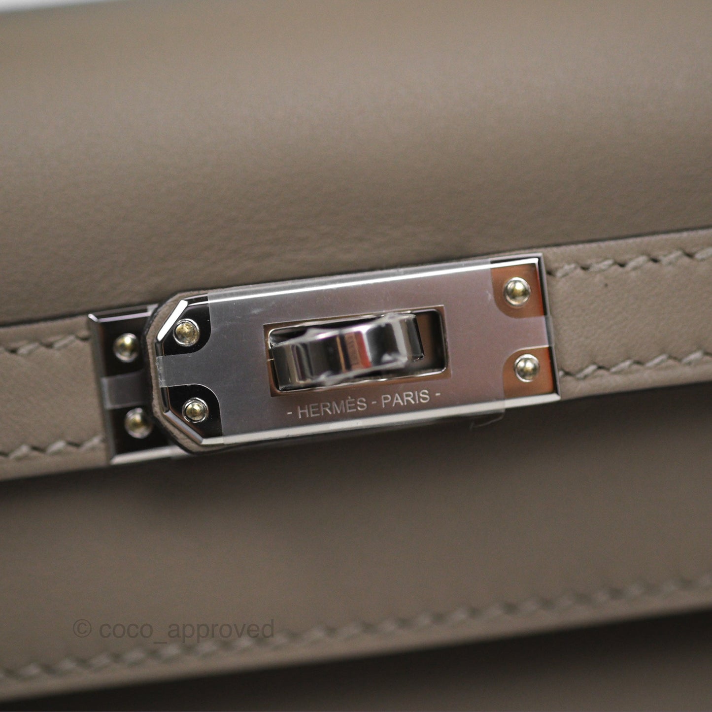 Hermès Kelly Pochette Clutch HSS Gris Asphalte M8/ Noir 89 Palladium Hardware