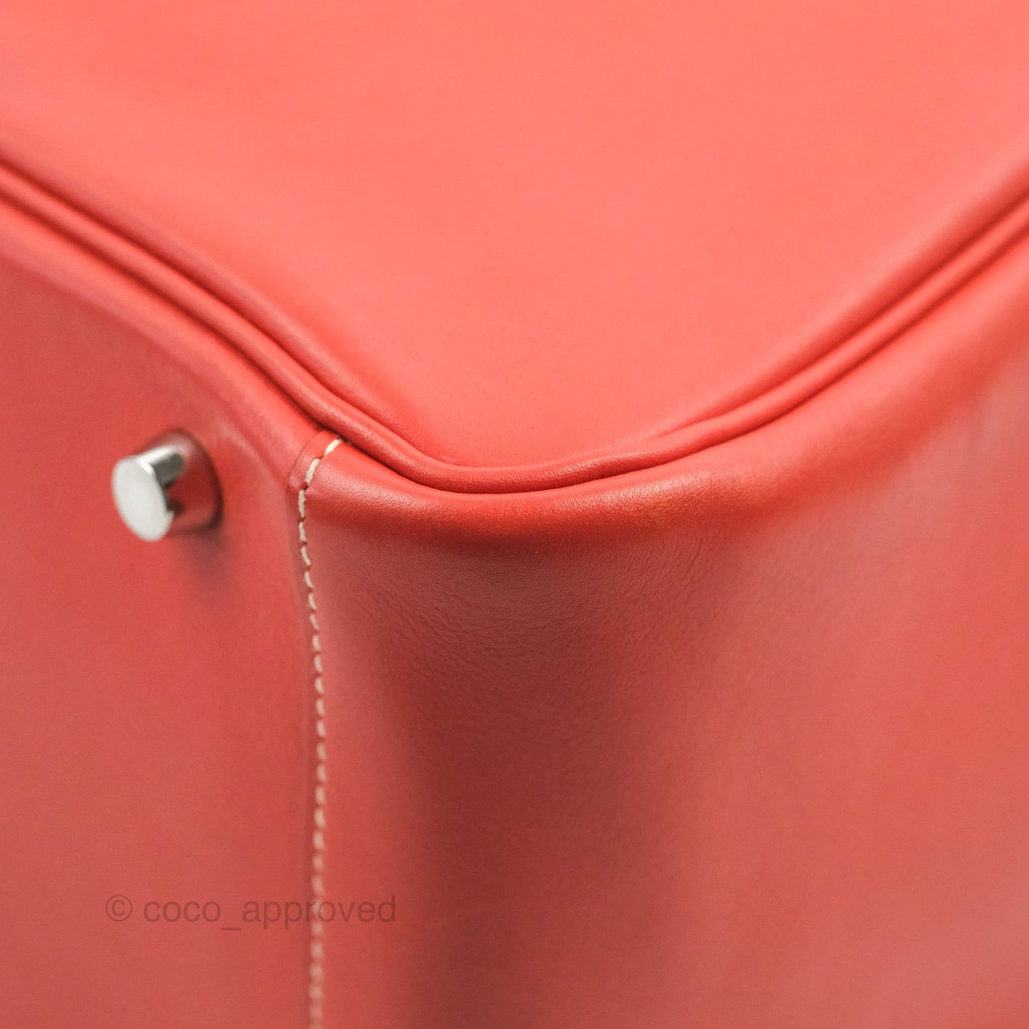 Hermès Lindy 30 Sanguine 9M Swift Palladium Hardware