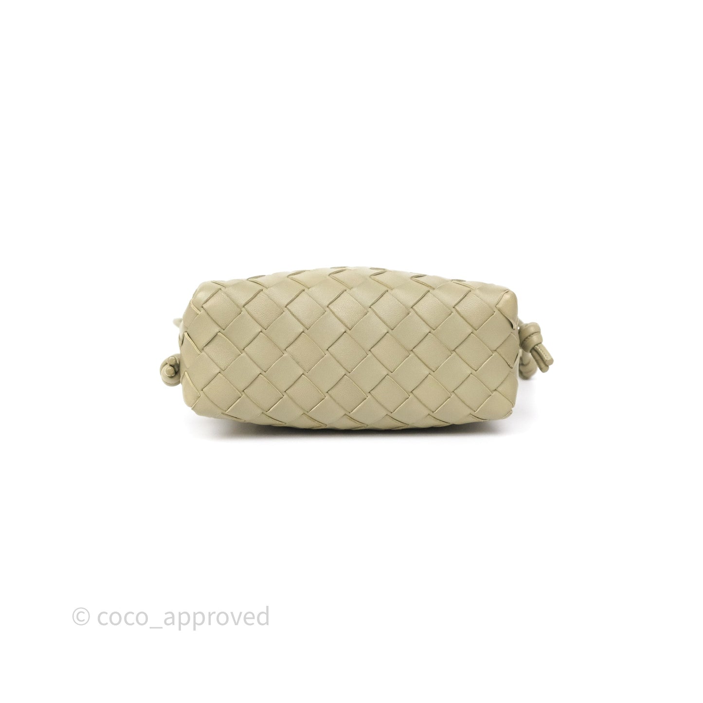 Bottega Veneta Loop Camera Bag Intrecciato Lambskin Travertine