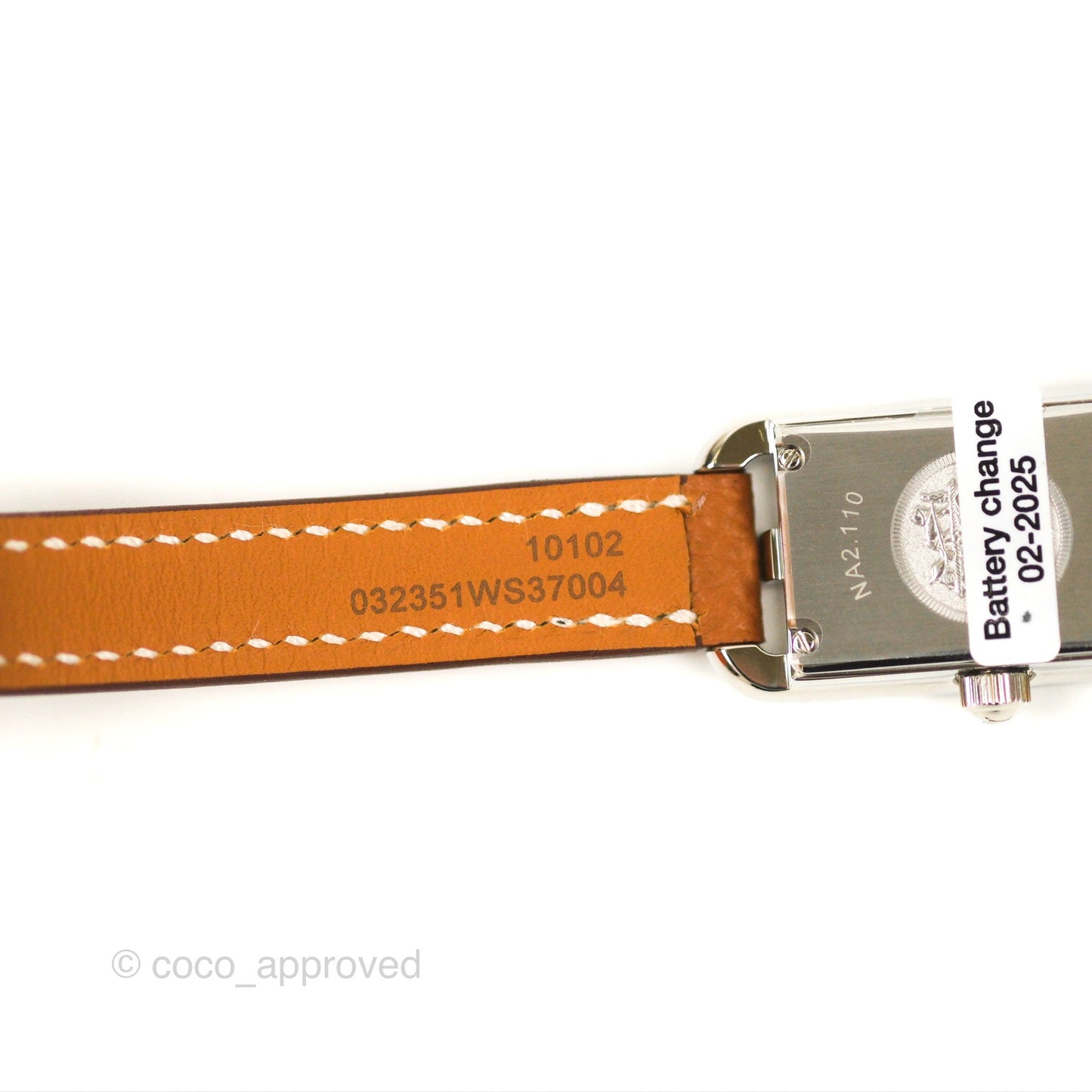 Hermès Nantucket Watch PM Gold Chesnut Epsom Palladium Hardware