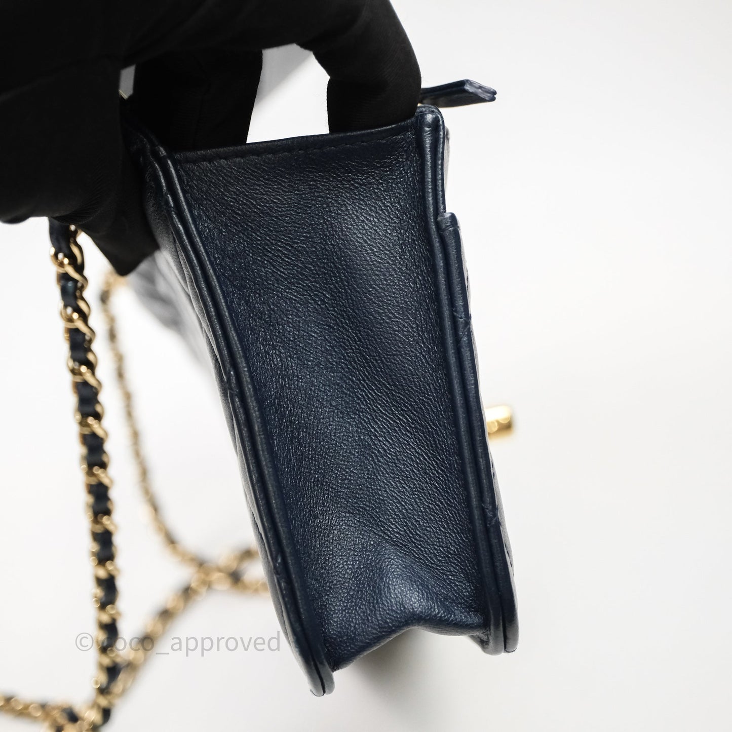 Chanel Trendy CC WOC Wallet On Chain Navy Lambskin Gold Hardware