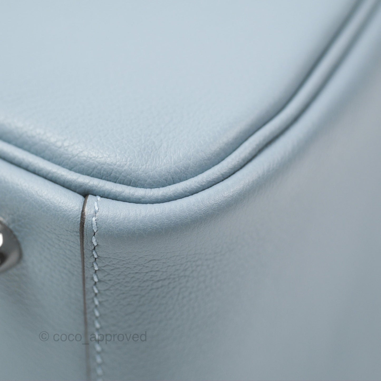 Hermès Lindy 26 Blue Lin Evercolor Palladium Hardware