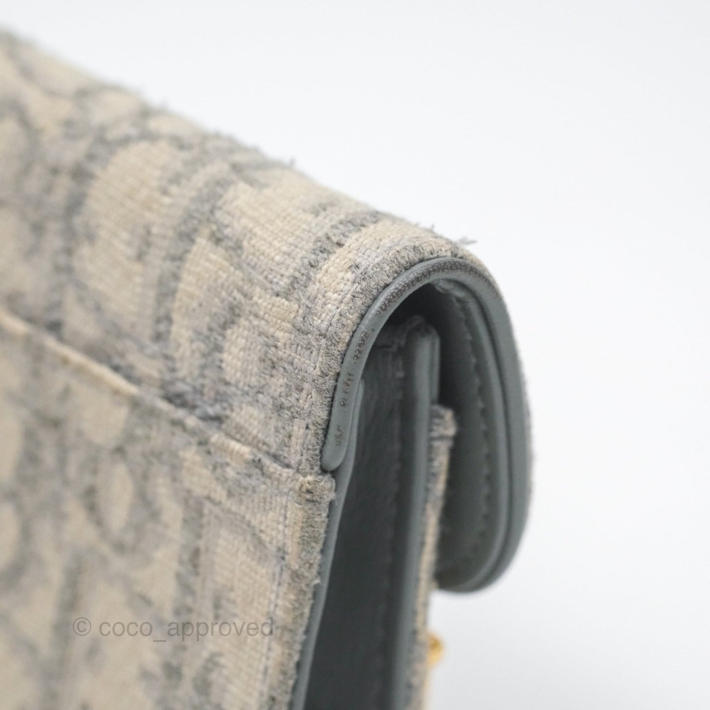 Christian Dior Saddle Bloom Card Holder Gray Dior Oblique Jacquard