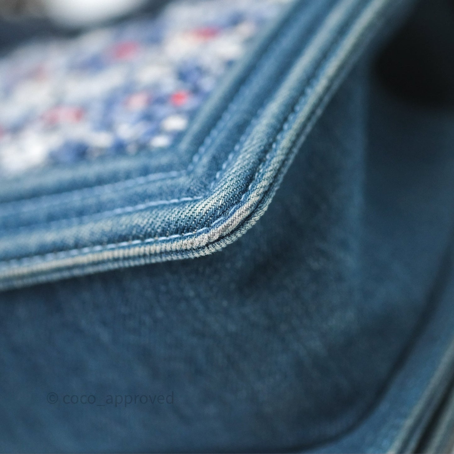 Chanel Small Boy Blue Denim Tweed Ruthenium Hardware