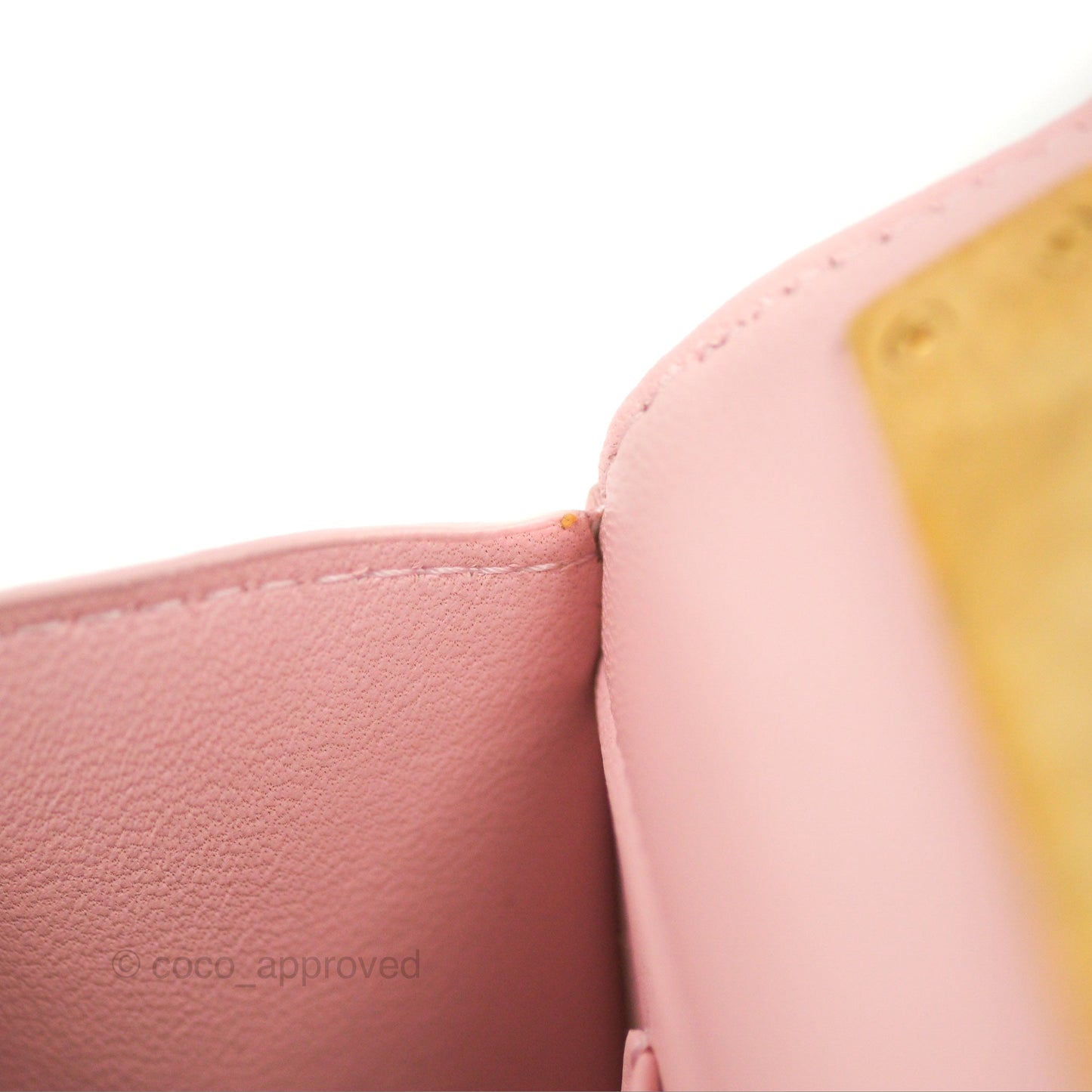 Chanel Enamel Top Handle Clutch with Chain Pink Lambskin Aged Gold Hardware 22B