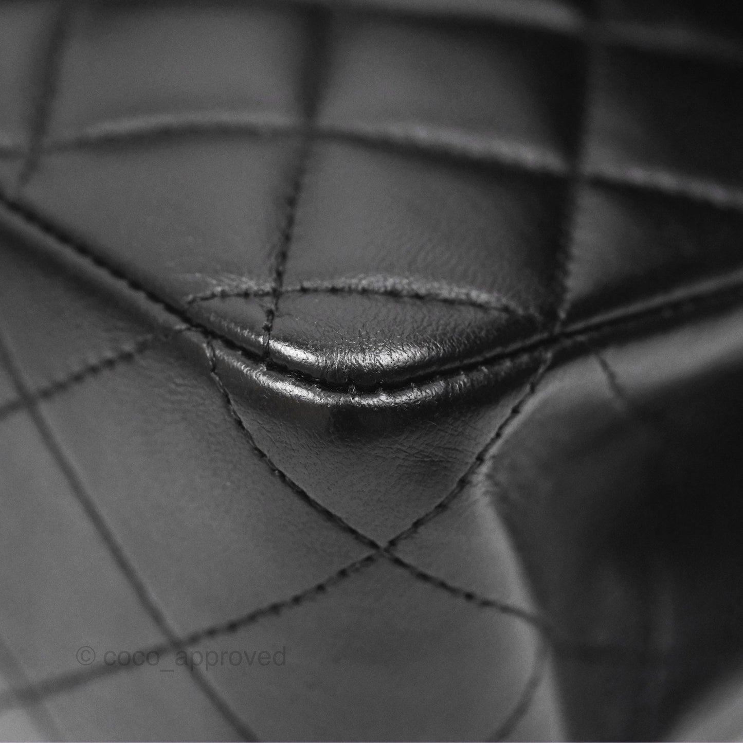 Chanel Classic M/L Medium Flap Quilted Black Lambskin 24K Gold Hardware