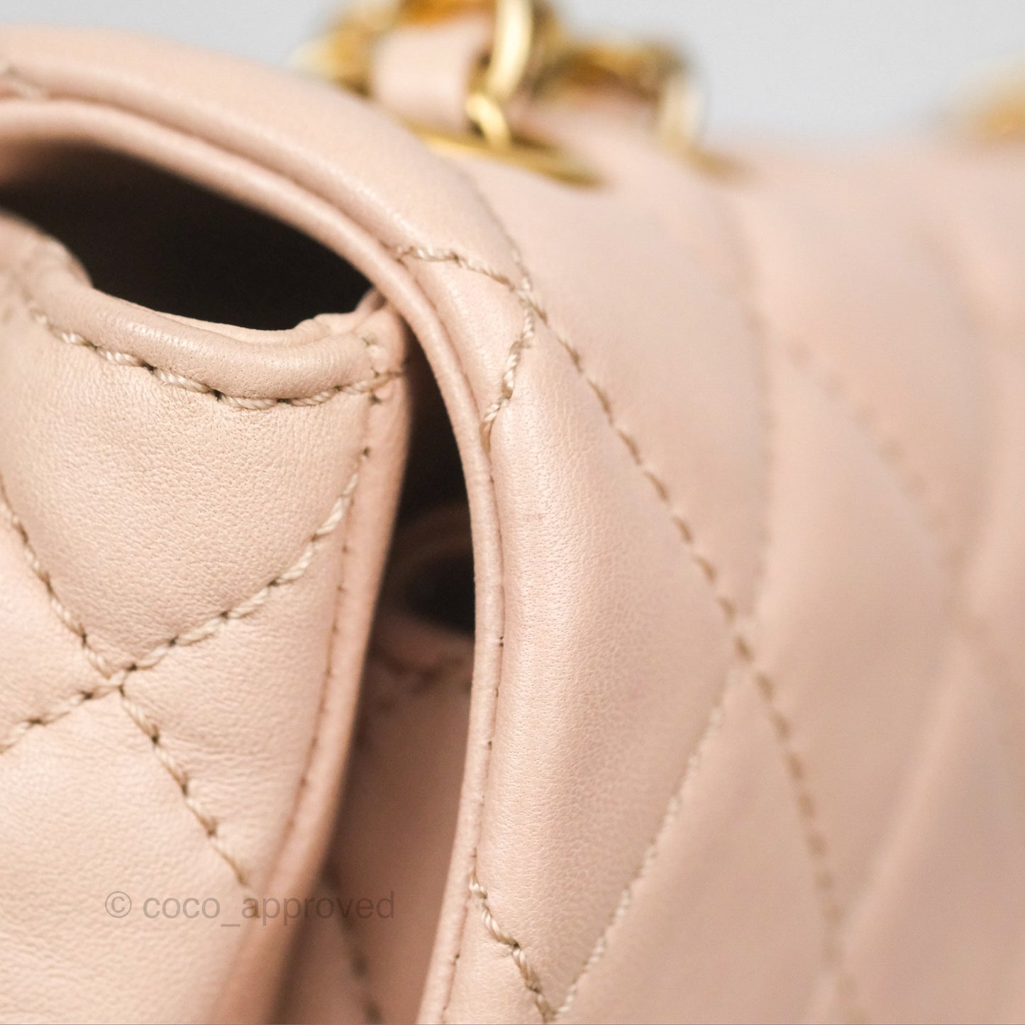 Chanel Flap Bag Pink Aged Gold Hardware