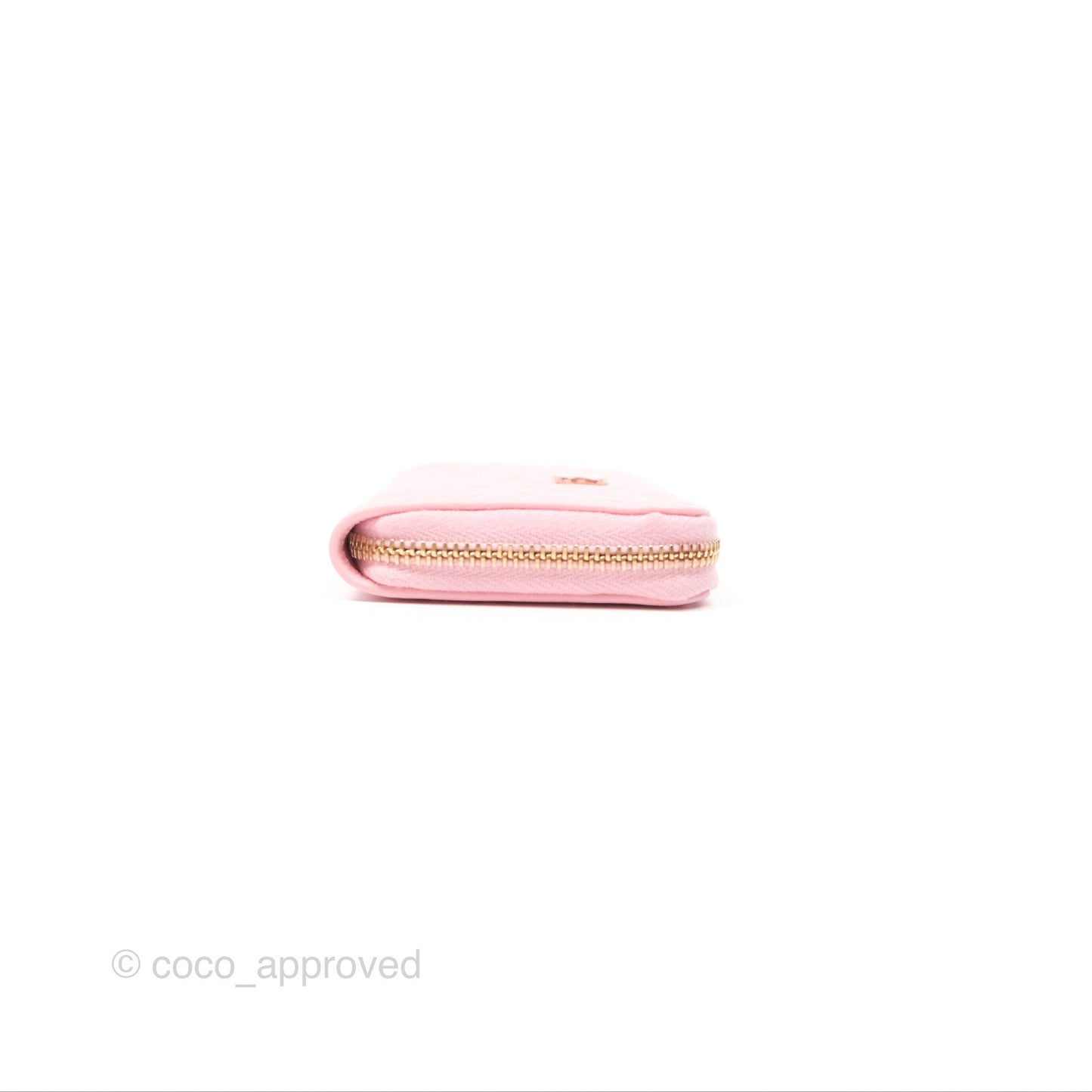 Chanel Key Holder Case Pink Camellia Embossed Lambskin Gold Hardware