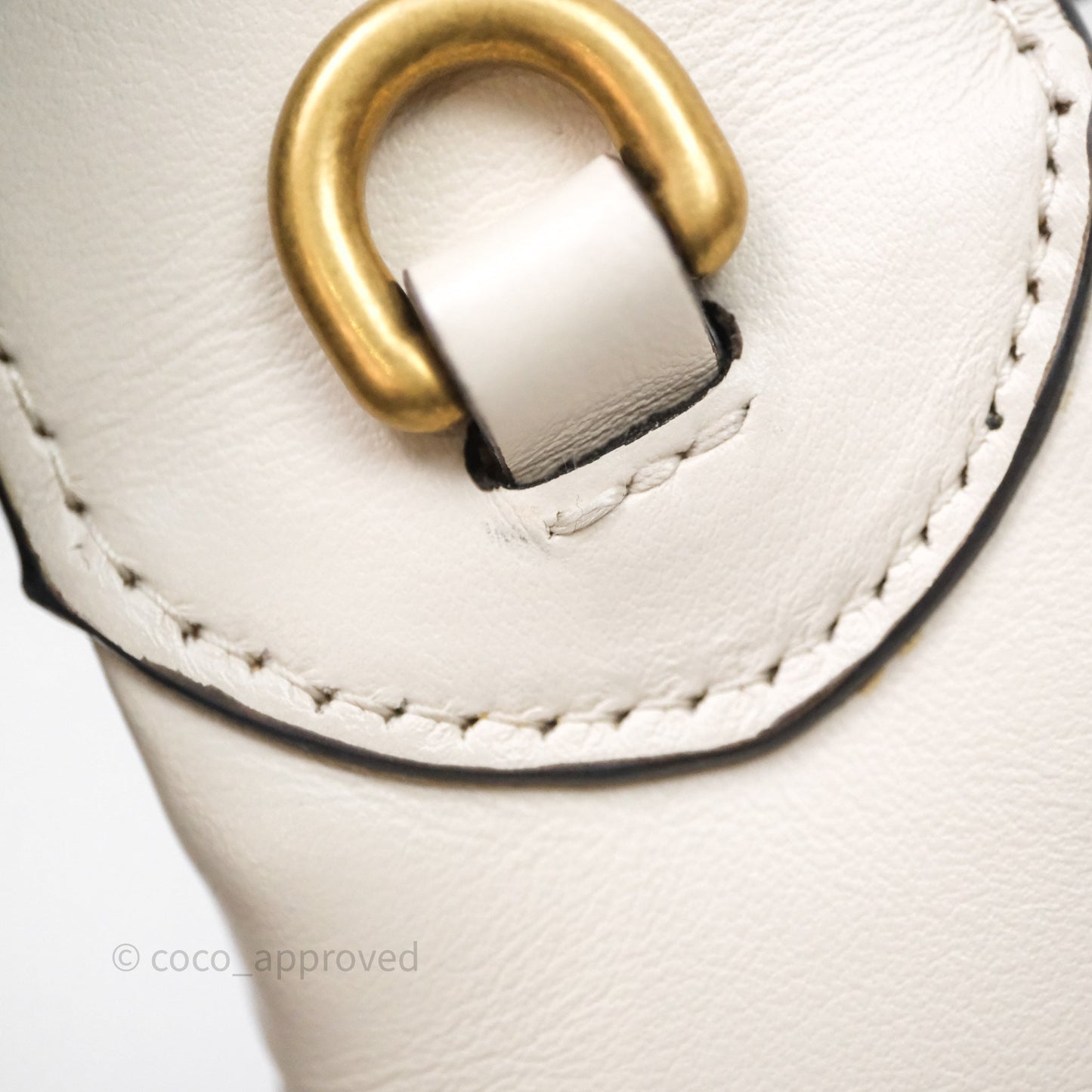 Gucci GG Marmont Half Moon-shaped Hobo Bag White
