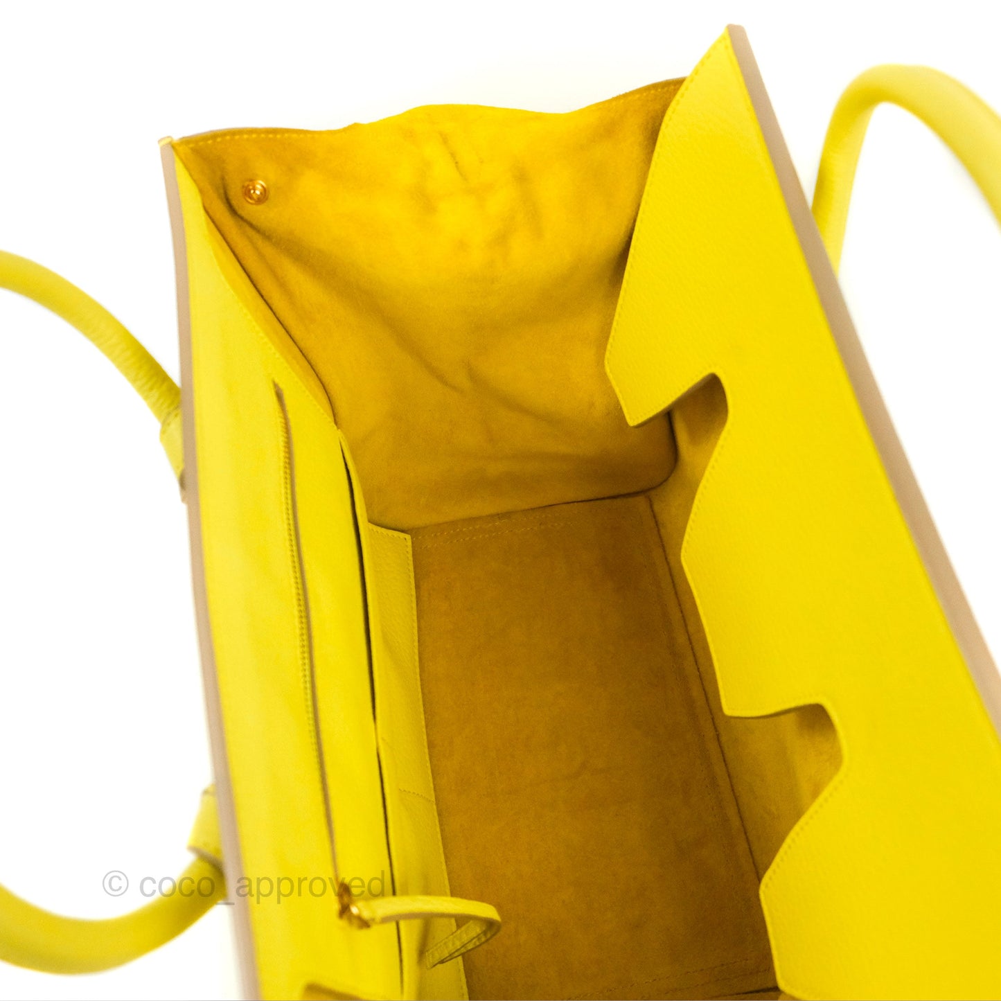 Celine Small Tie Knot Bag Yellow Grained Leather