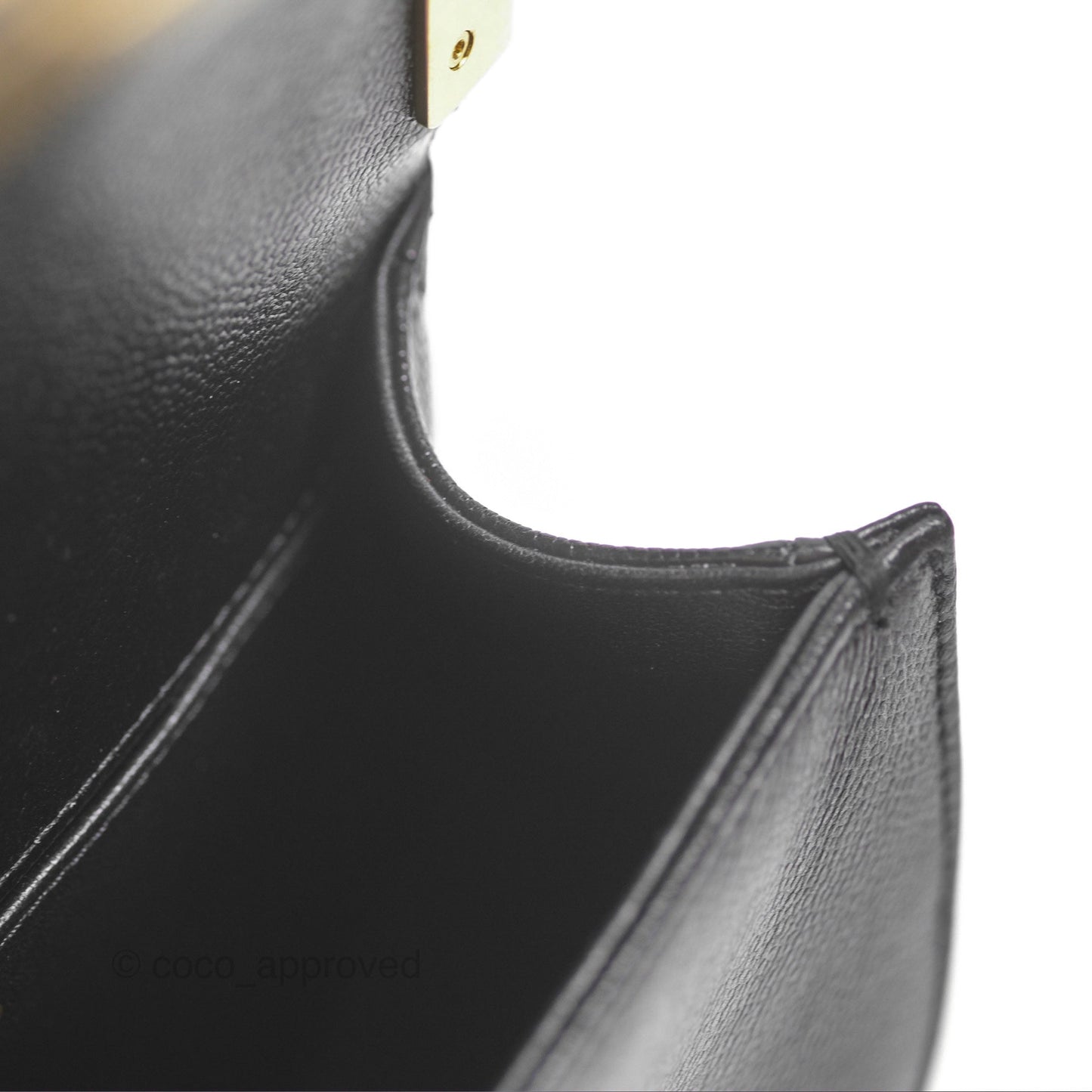 Chanel Boy Messenger Bag Black Caviar Aged Gold Hardware