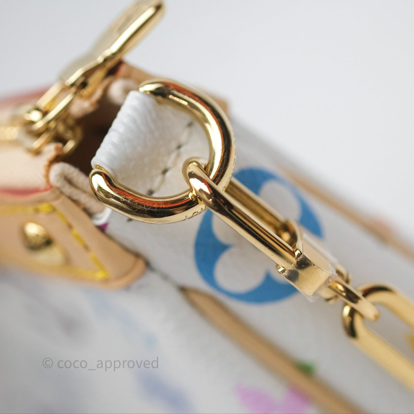 Louis Vuitton x Takashi Murakami Pochette Accessoires Multicolore Blanc Monogram Canvas