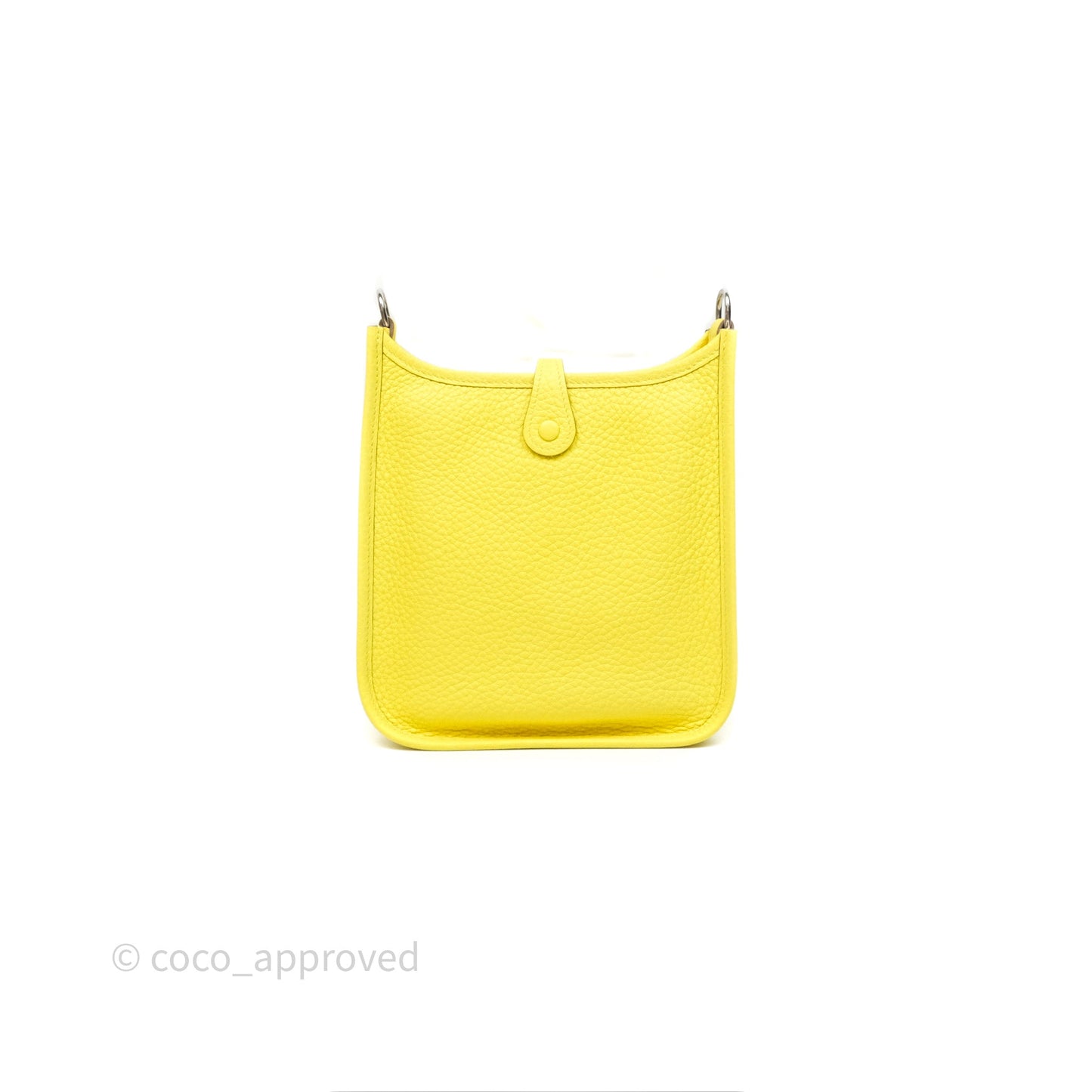 Hermès Mini Evelyne 16 Lime Clemence Palladium Hardware