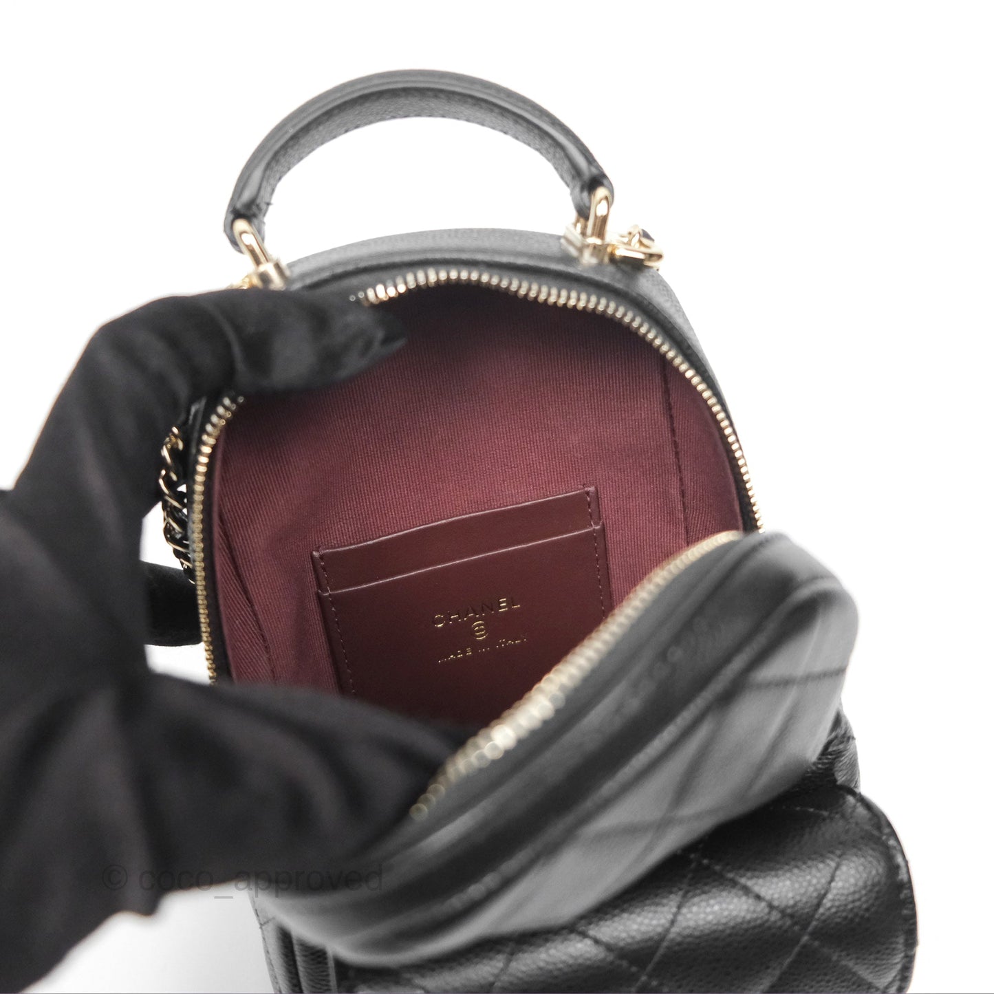 Chanel Classic Mini Backpack Black Caviar Gold Hardware