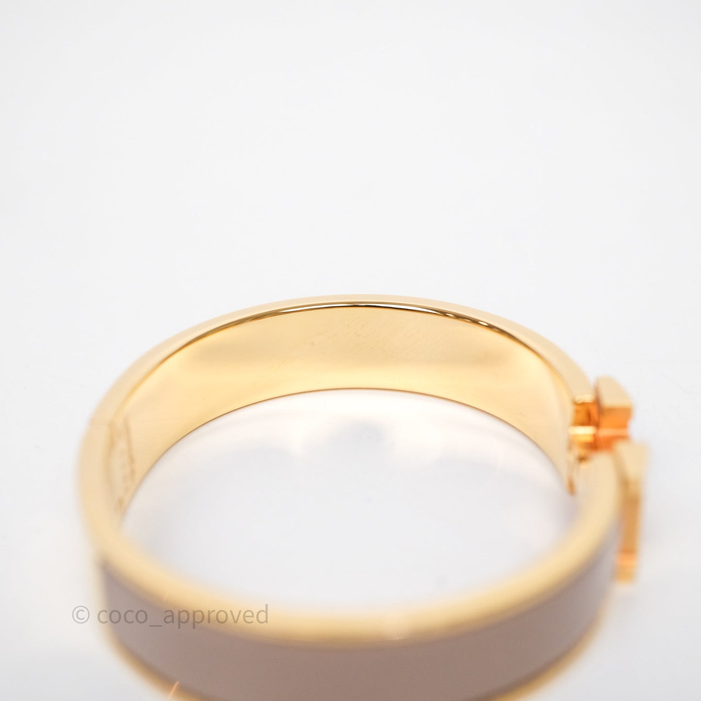 Hermès Clic H Bracelet Marron Glace Gold Hardware