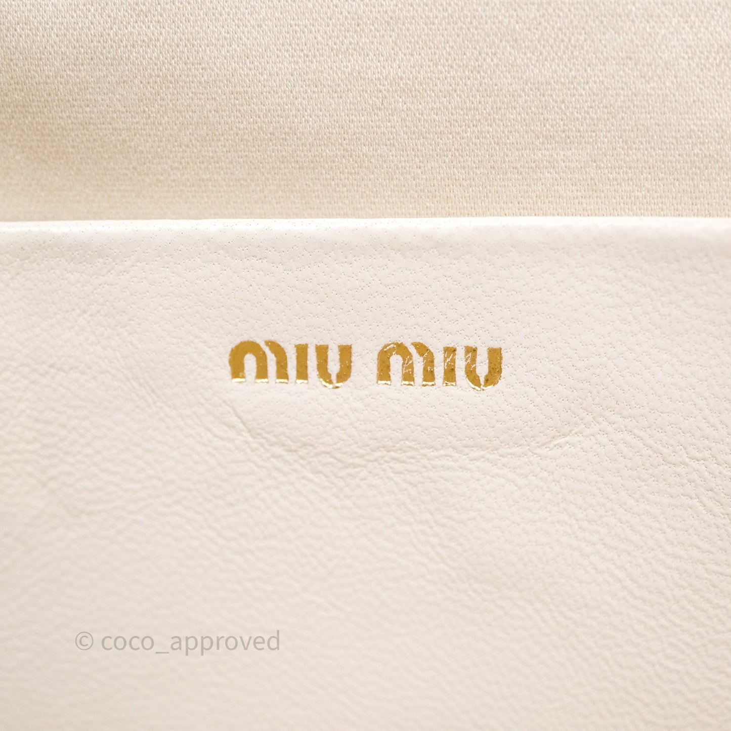 Miu Miu Shearling Vanity Case White Gold Hardware