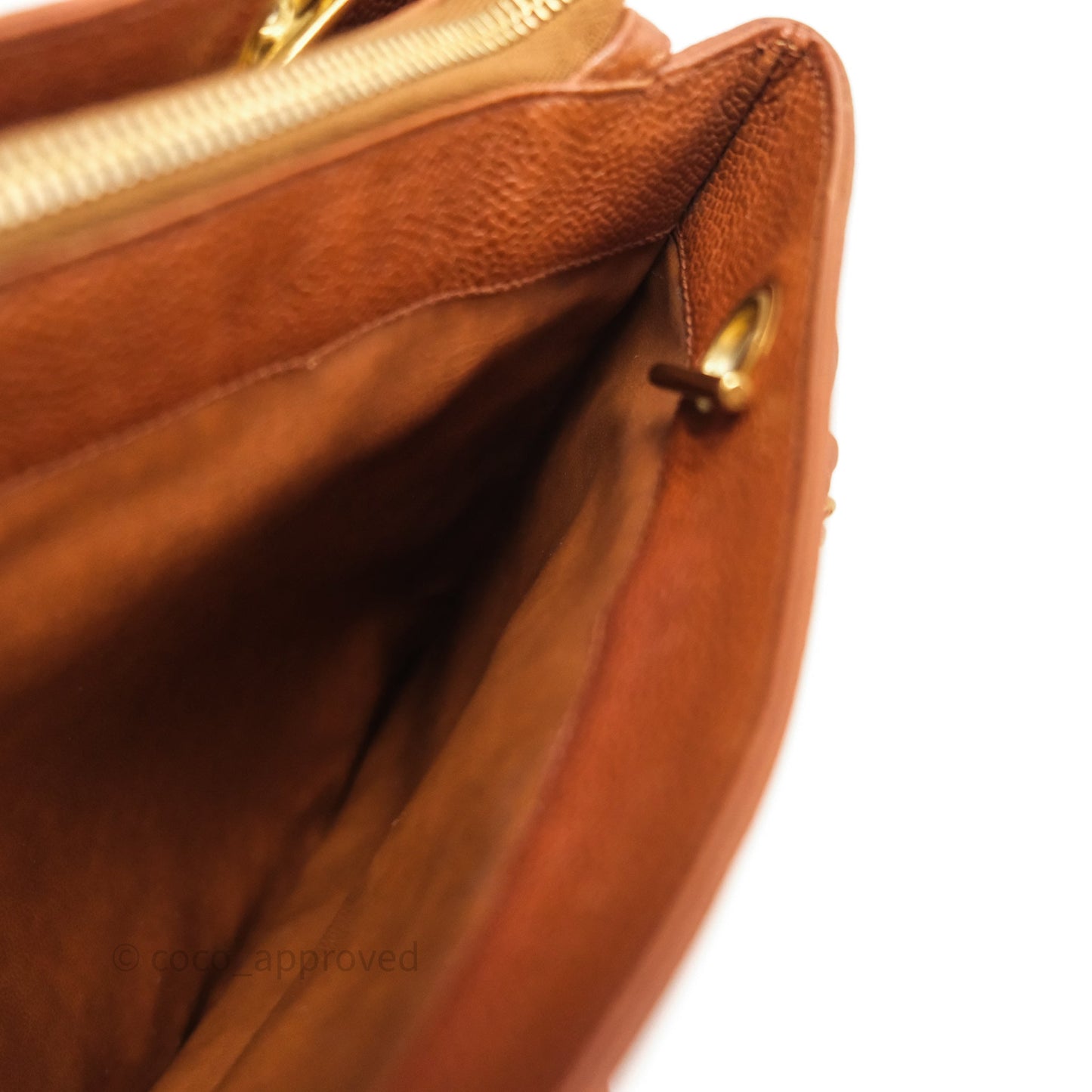 Chanel Vintage Tote Caramel Caviar 24K Gold Hardware