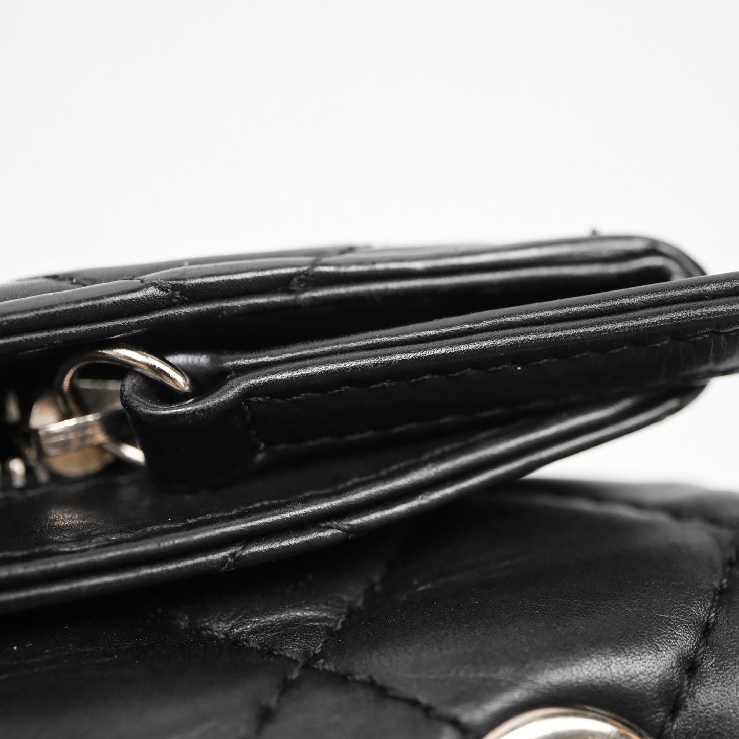 Chanel Quilted Flap Black Calfskin Silver Hardware