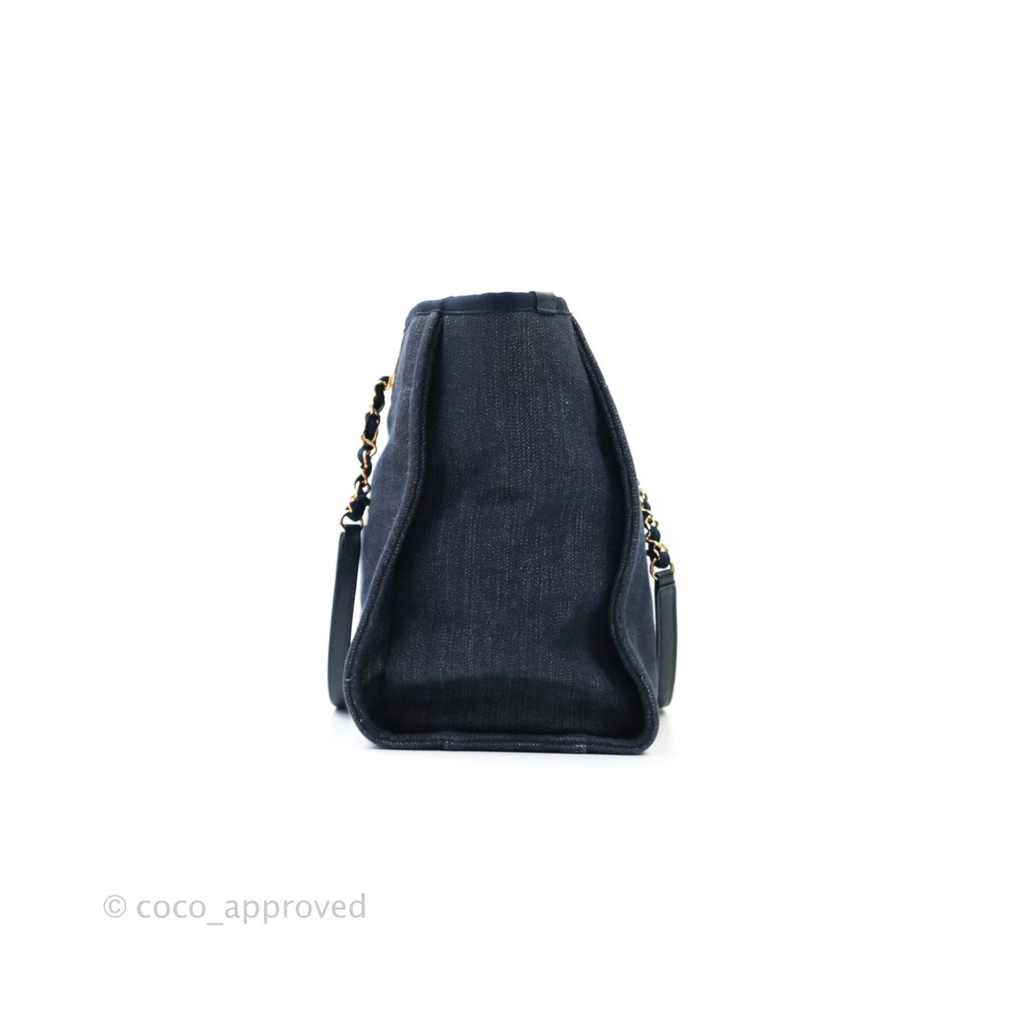 Chanel Denim Deauville Medium Tote Navy