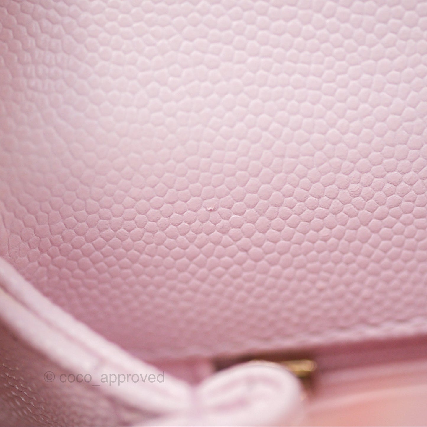 Chanel Small Coco Handle Light Pink Caviar Gold Hardware