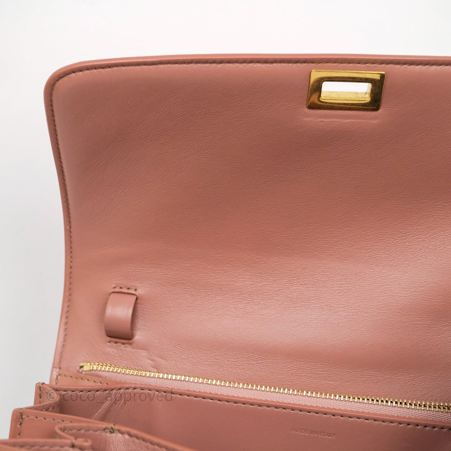 Celine Rose Box Medium Calfskin Bag Gold Hardware