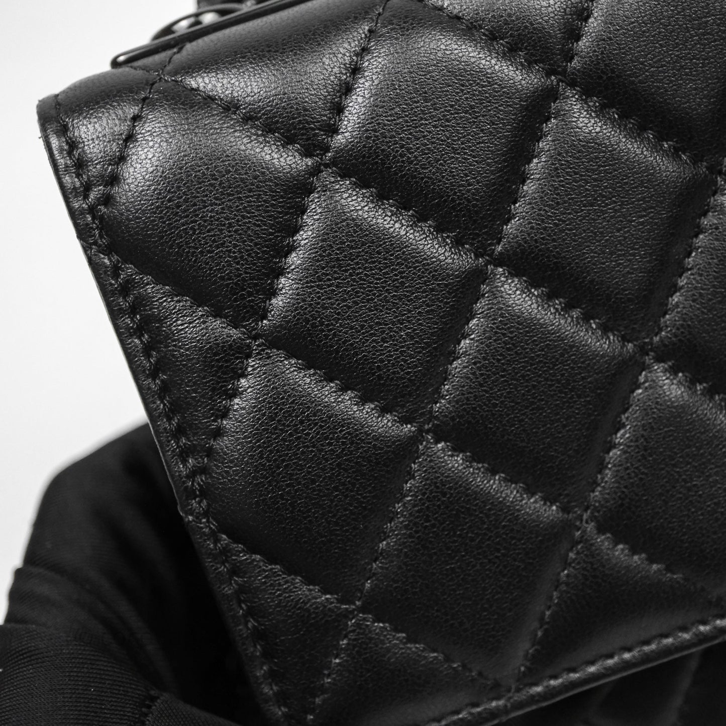 Chanel Quilted Trendy CC WOC Wallet On Chain So Black Lambskin