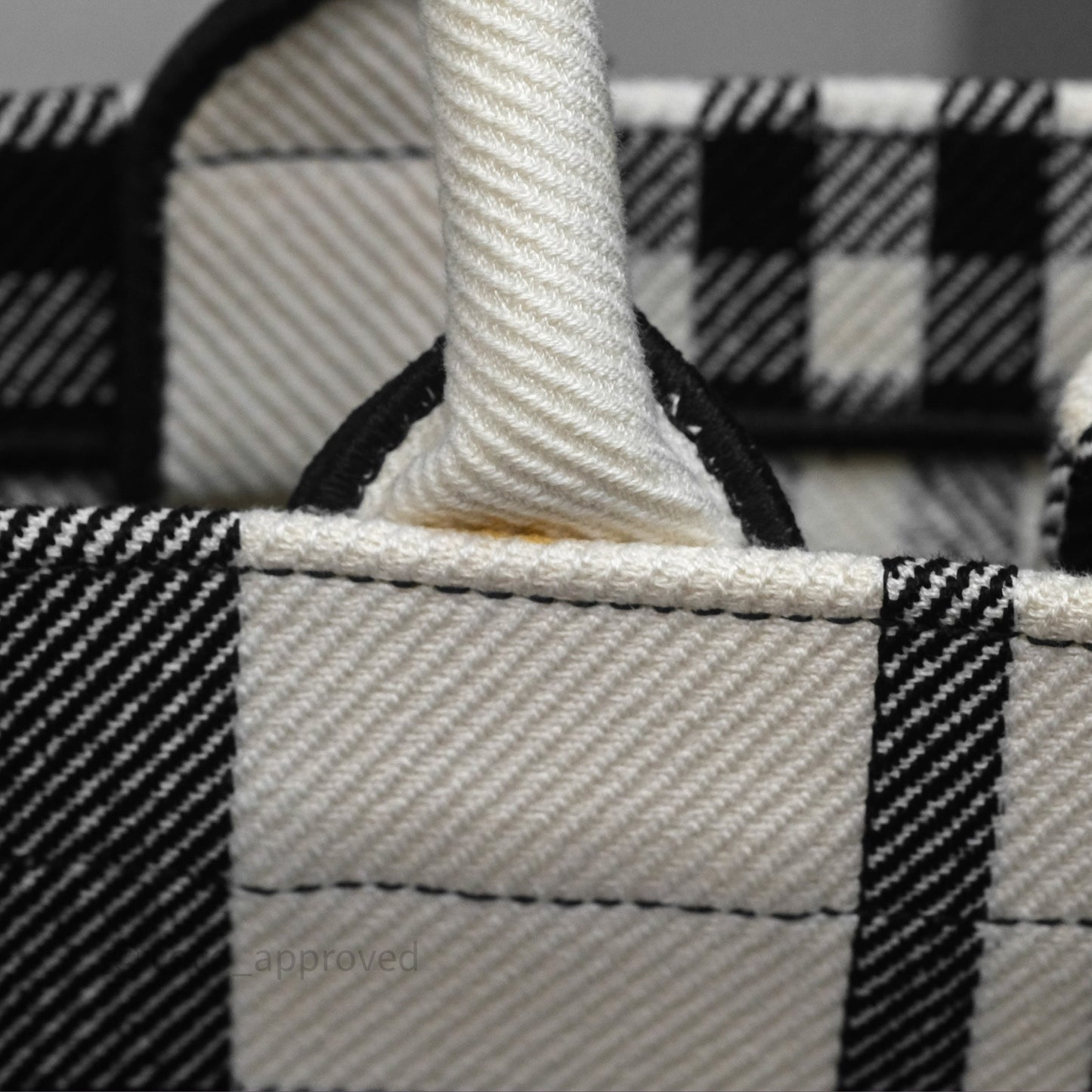 Christian Dior Large Check'n'Dior Book Tote Black/ White Canvas
