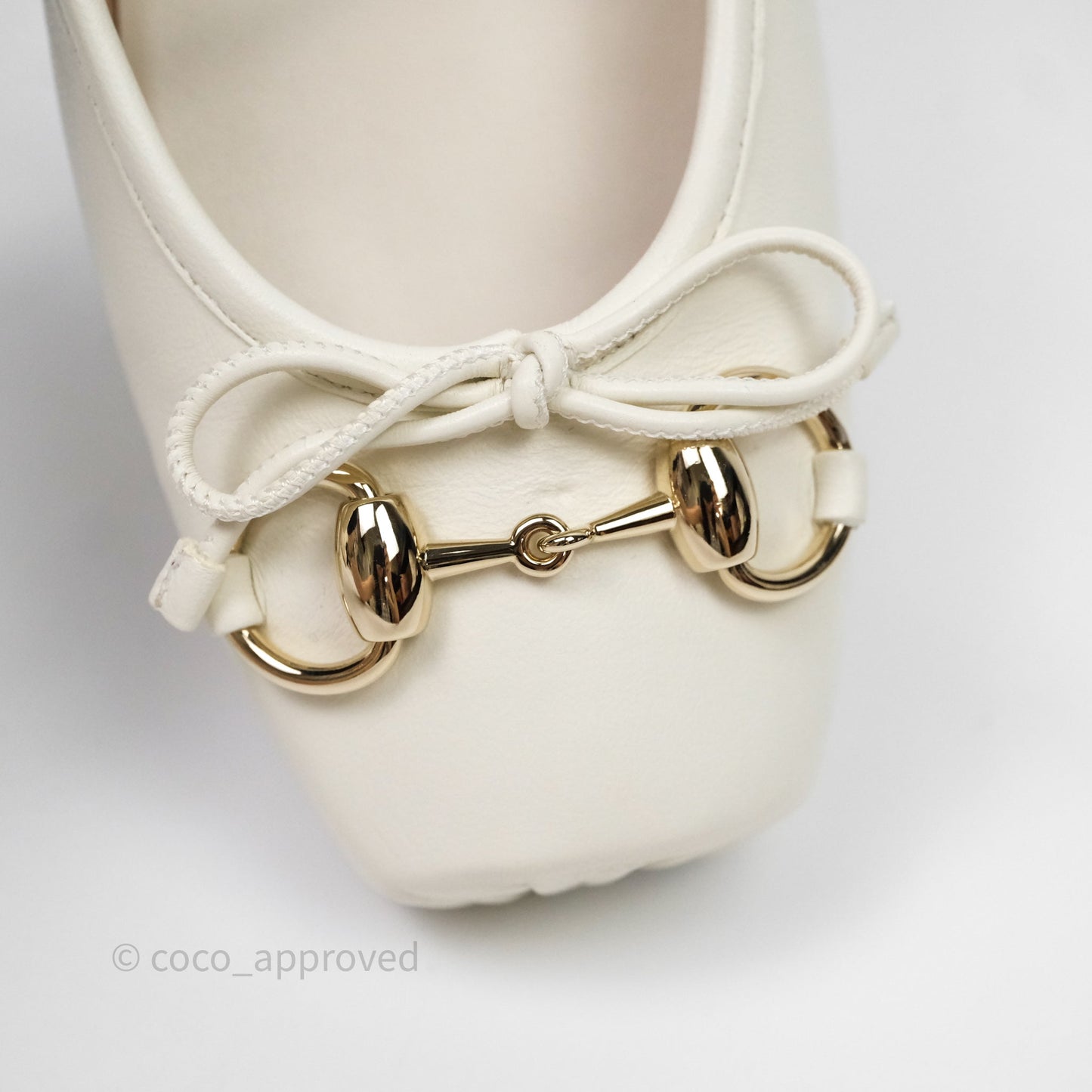 Gucci Horsebit Ballet Flats White Size 35.5