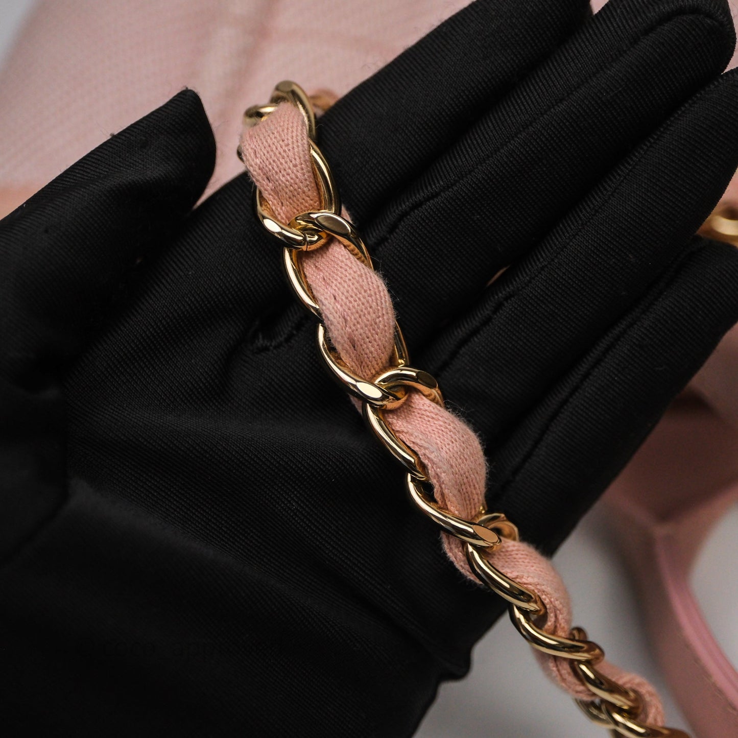 Chanel Large Deauville Tote Pink Canvas Gold Hardware