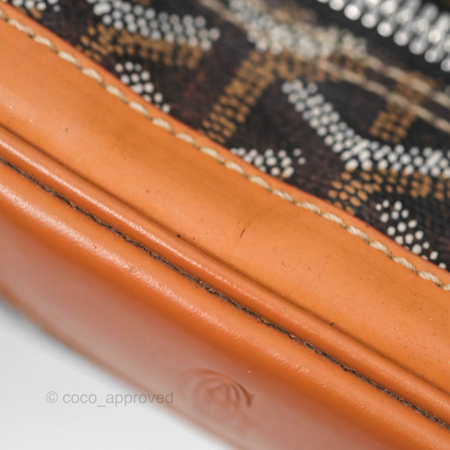 Goyard Saint Martin Bag Goyardine Canvas Black/ Tan