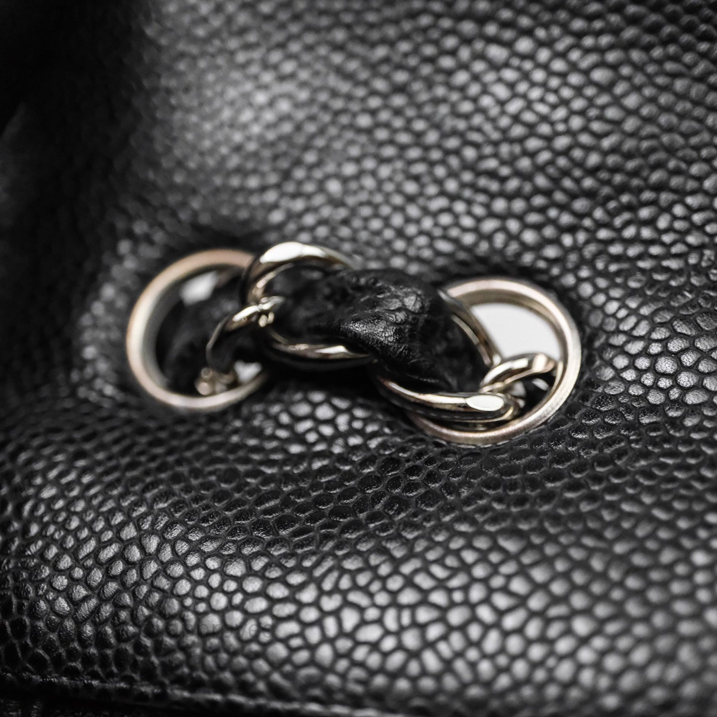 Chanel Jumbo Single Flap Black Caviar Silver Hardware