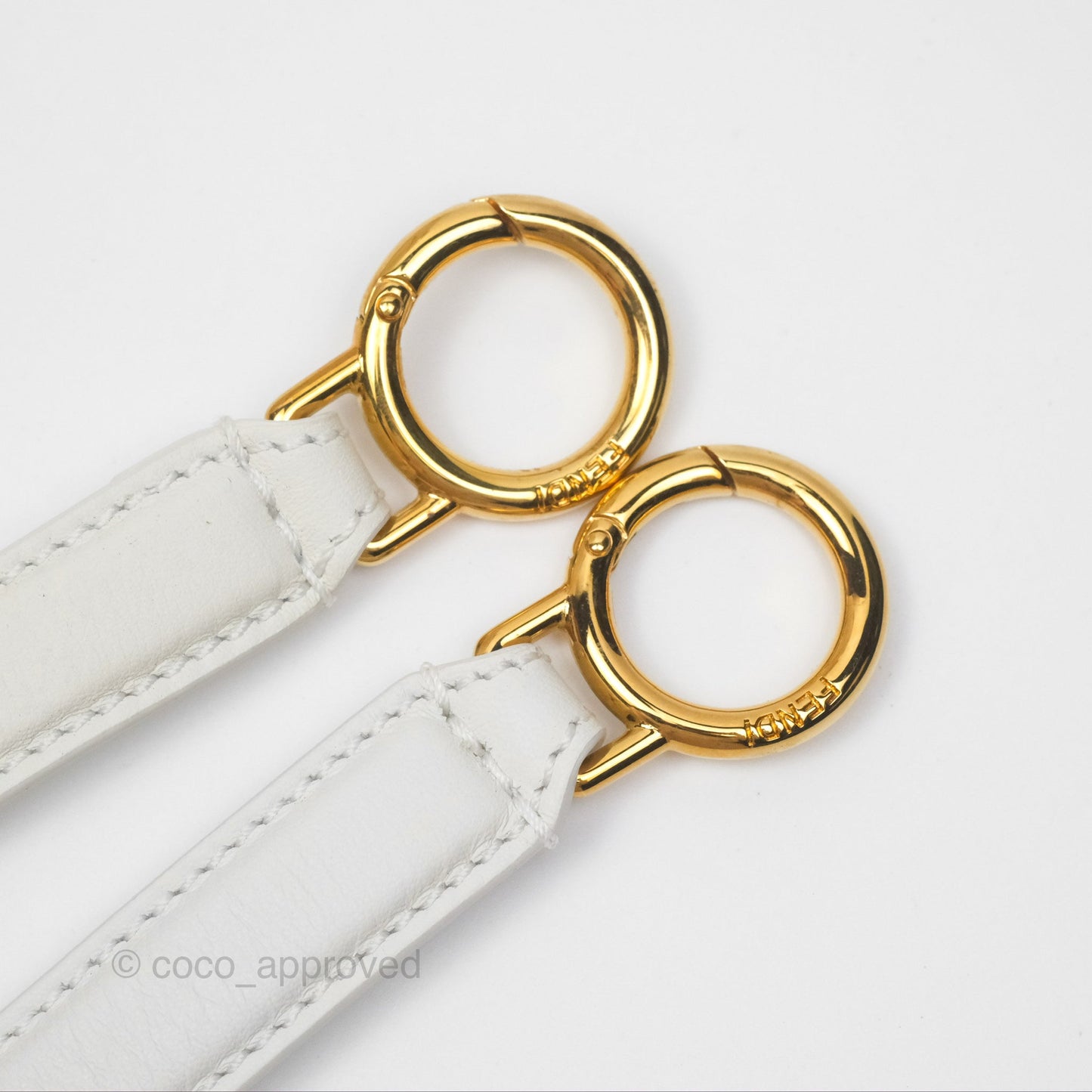 Fendi Peekaboo Medium Mink Fur White Gold Hardware