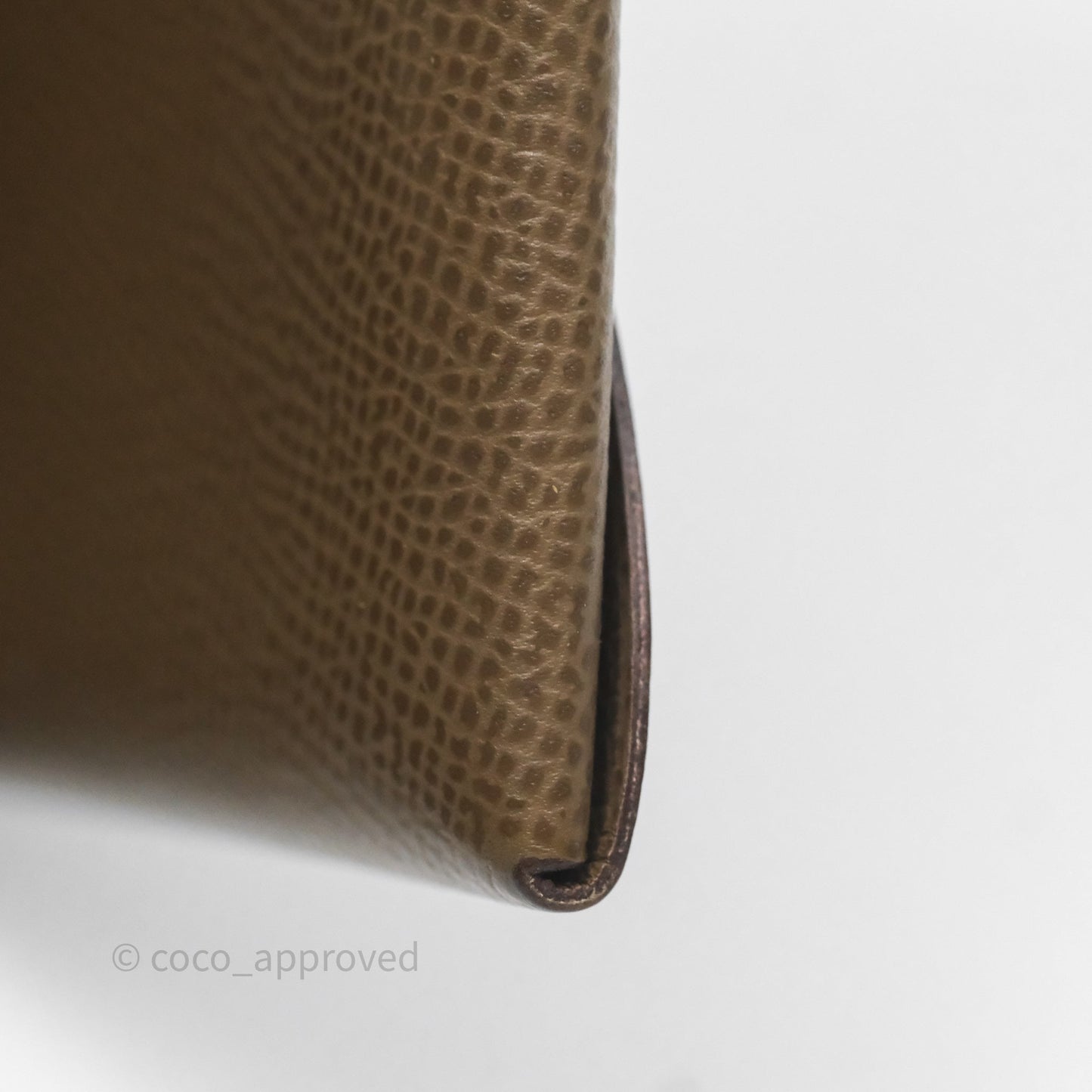 Hermès Calvi Duo Compact Card Holder Etoupe Epsom Palladium Hardware