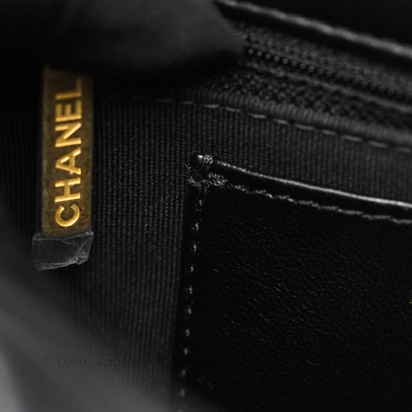 Chanel Small Funky Town Black Lambskin Aged Gold Hardware