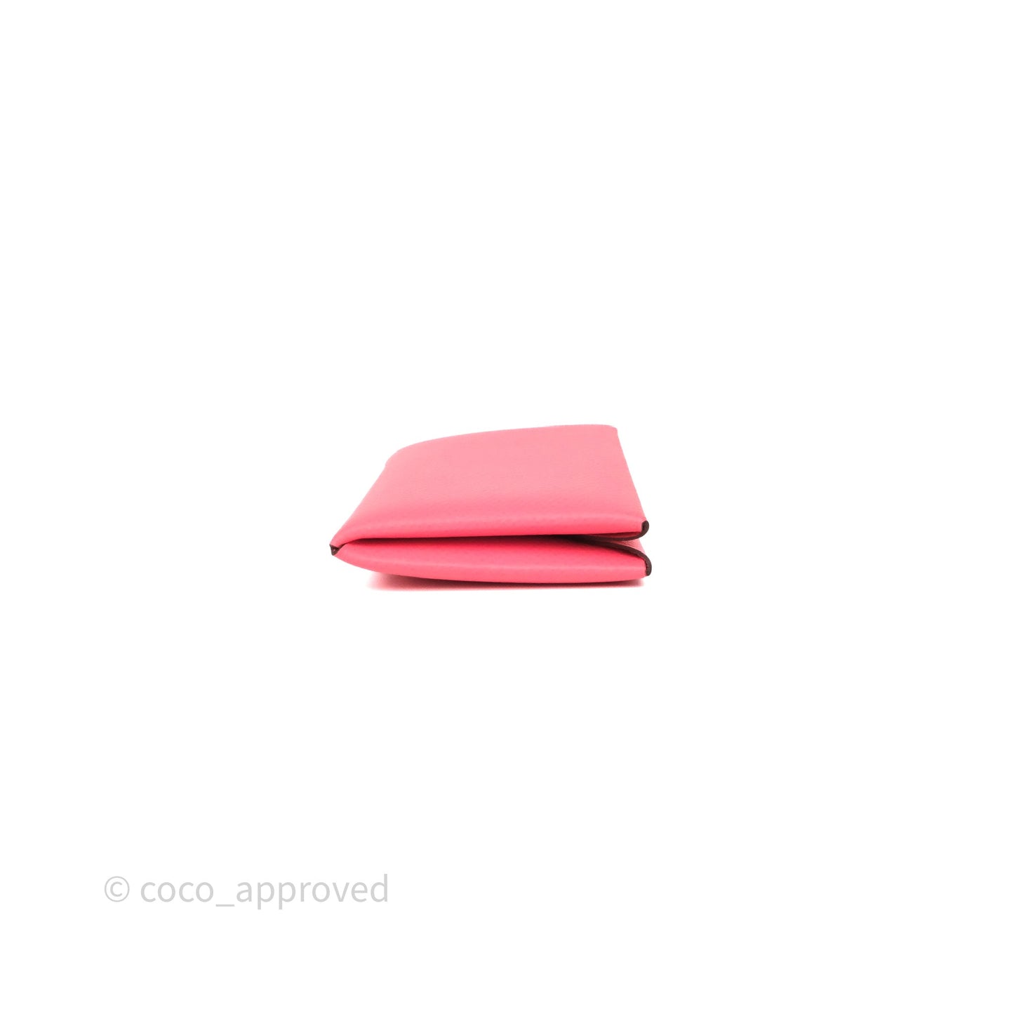 Hermès Calvi Card Holder Rose Azalee 8W Epsom Palladium Hardware