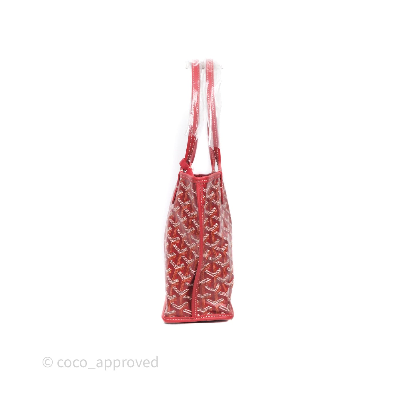 Goyard Anjou Mini Tote Bag Red Goyardine Canvas