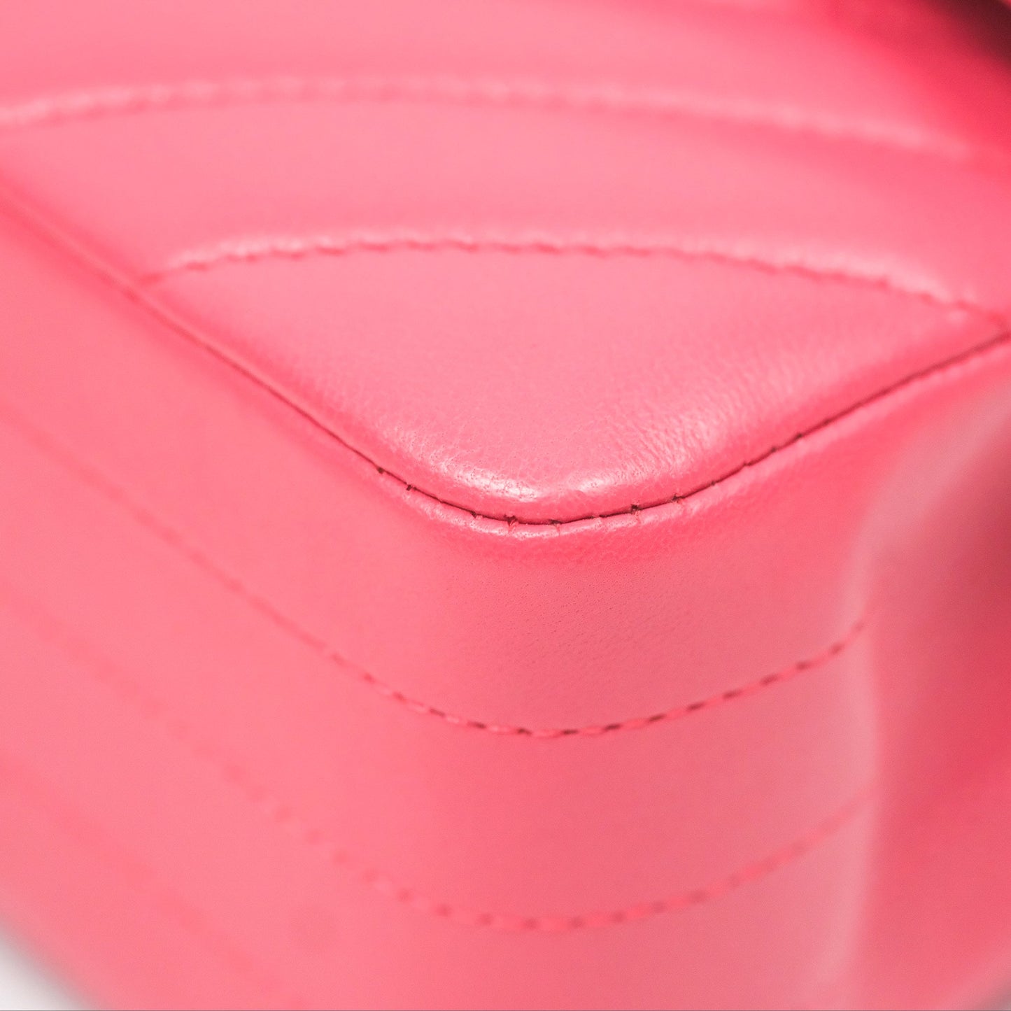 Chanel Medium Classic Flap Chevron Pink Lambskin Gold Hardware