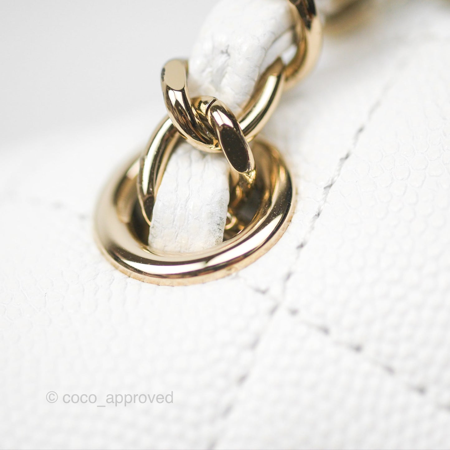 Chanel Mini Urban Spirit Backpack White Caviar Gold Hardware 23S