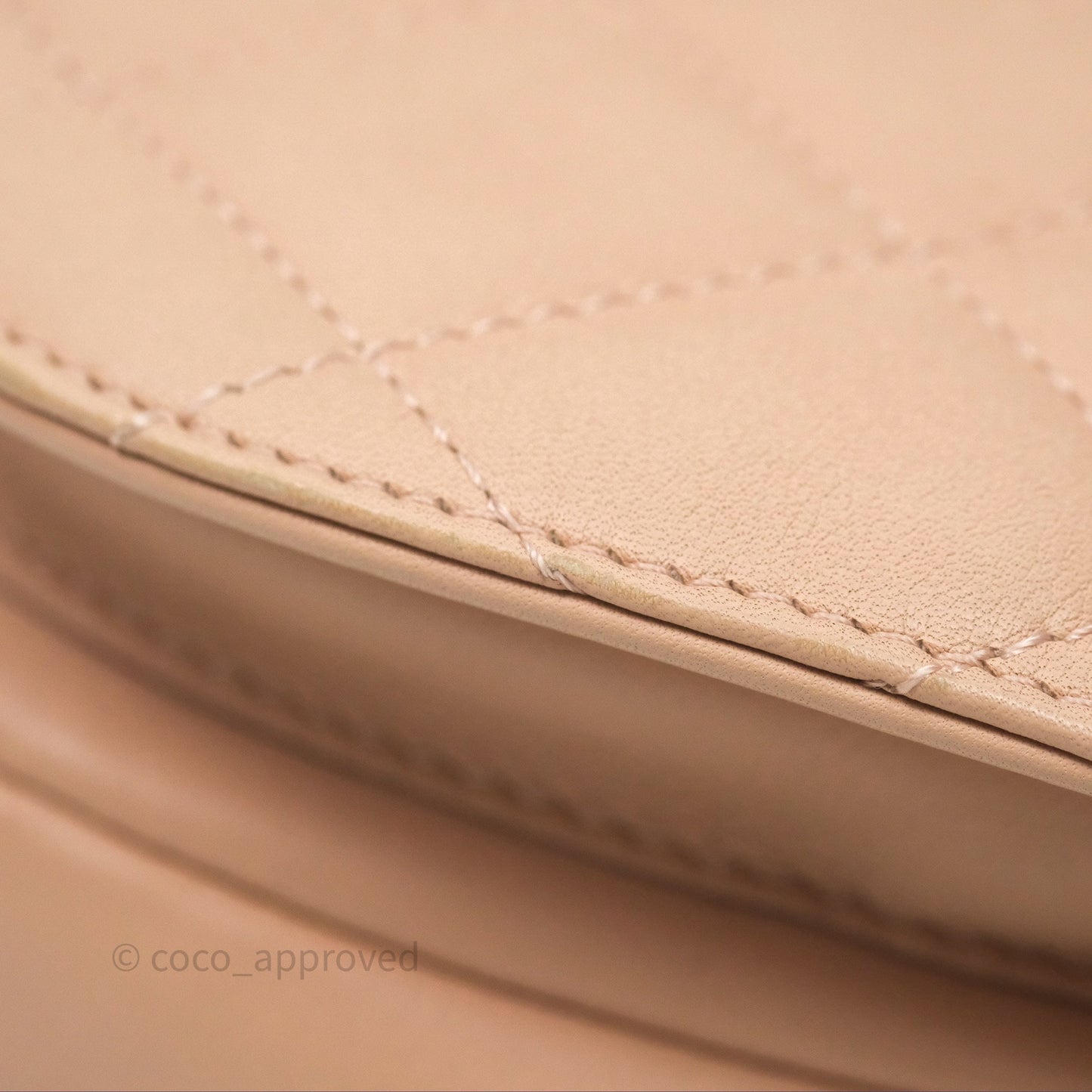 Chanel Messenger Bag Beige Pink Calfskin Aged Gold Hardware