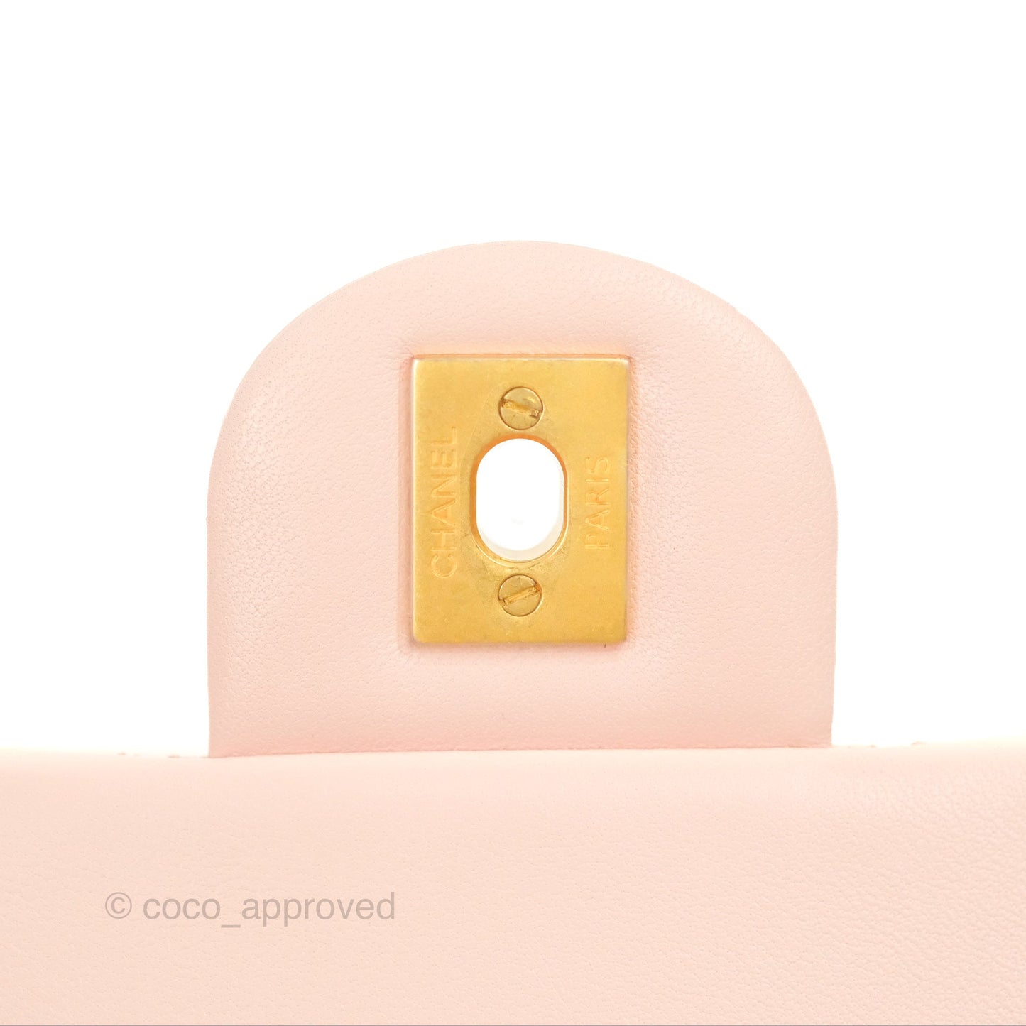 Chanel Pearl Crush Mini Rectangular Light Pink Lambskin Aged Gold Hardware