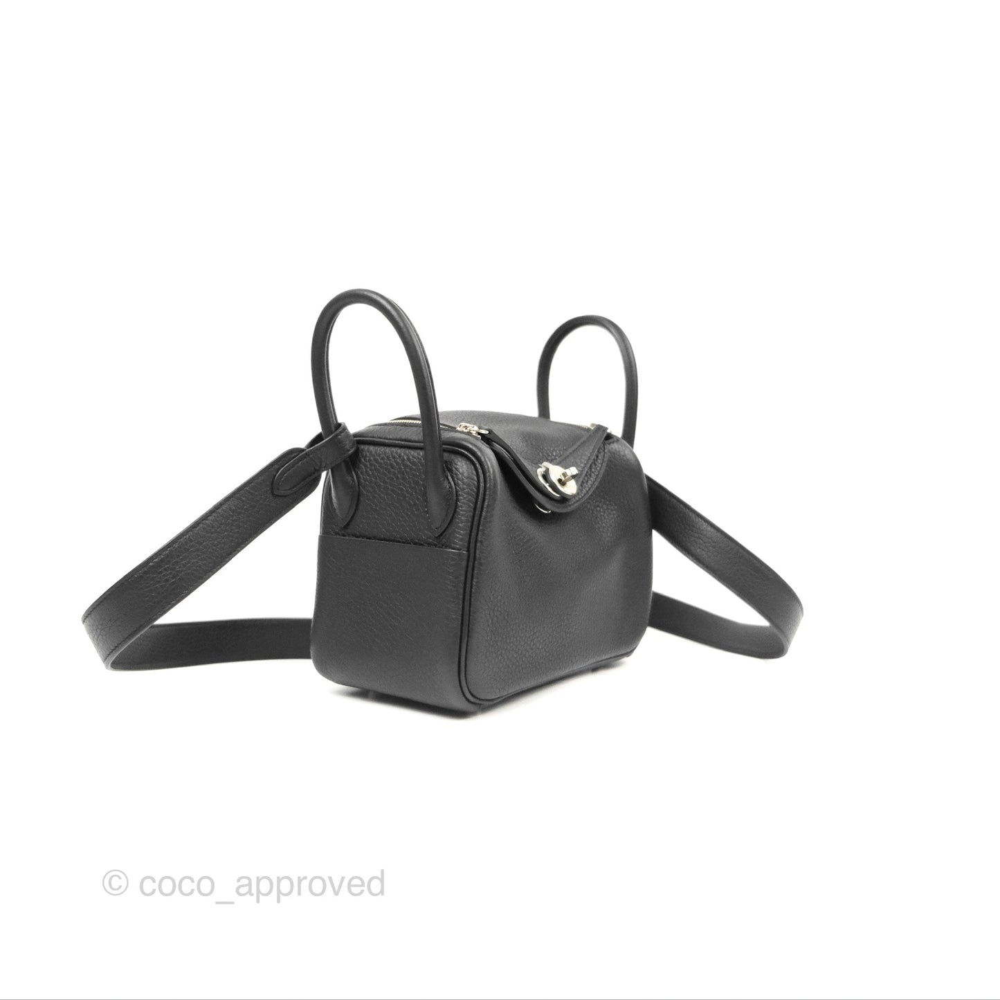 Hermès Mini Lindy 20 Black Noir Clemence Palladium Hardware