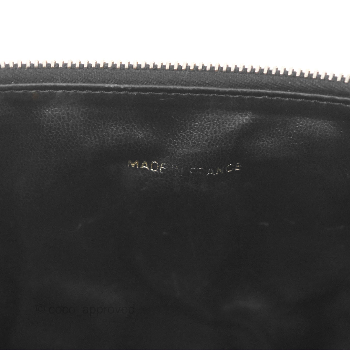 Chanel Vintage Vanity Case Black Caviar Gold Hardware