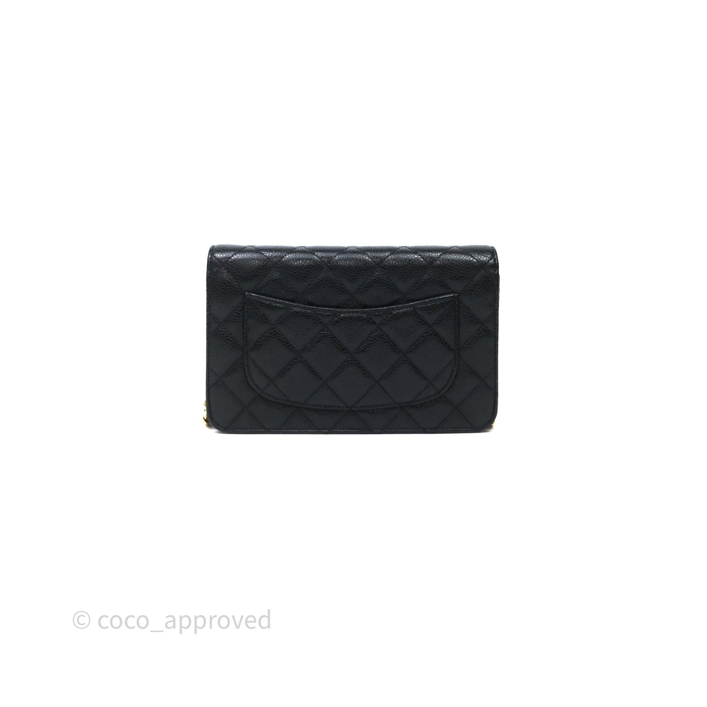 Chanel Quilted WOC Black Caviar Gold Hardware