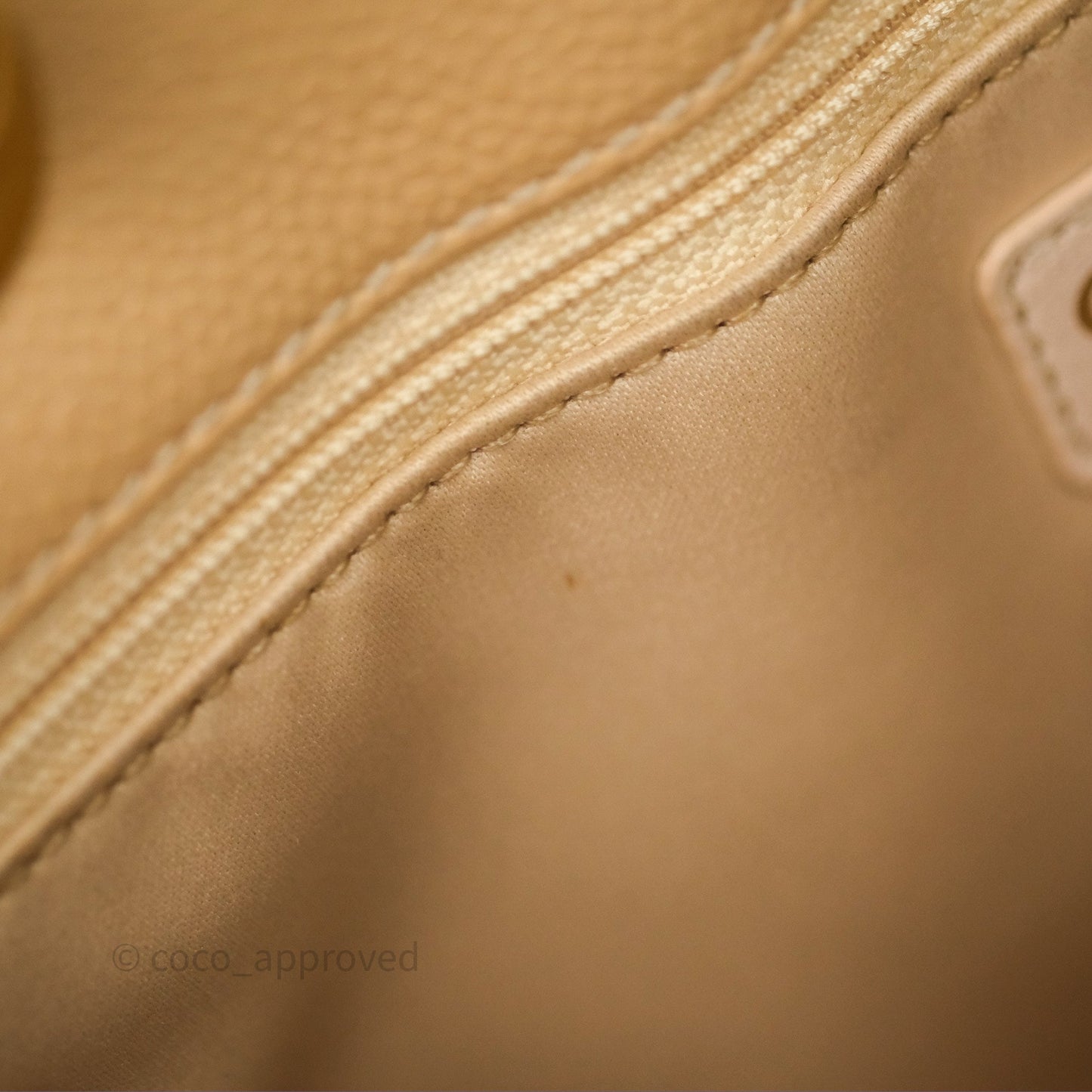Chanel GST Beige Caviar Gold Hardware