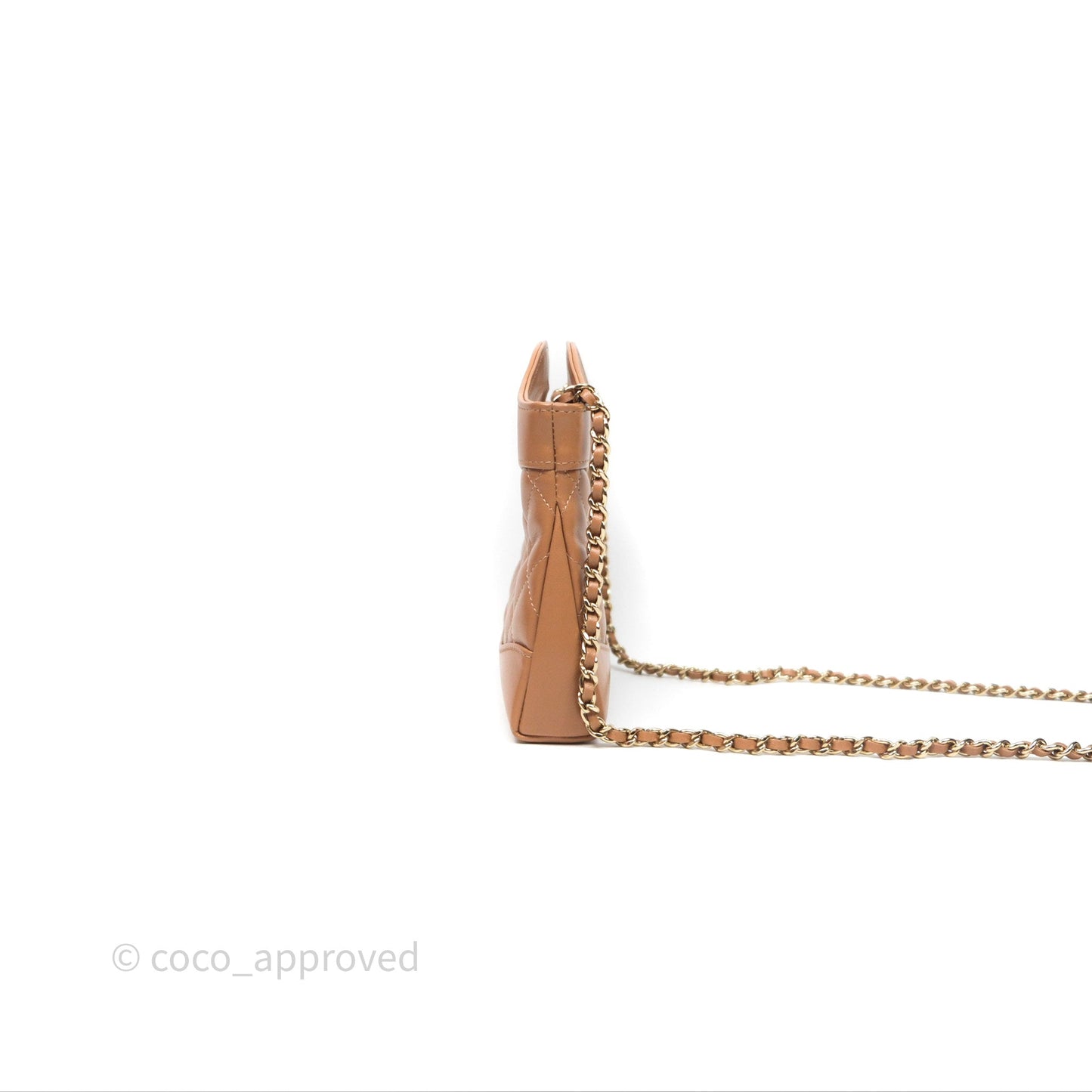 Chanel Nano 31 Dark Beige Shiny Lambskin Gold Hardware