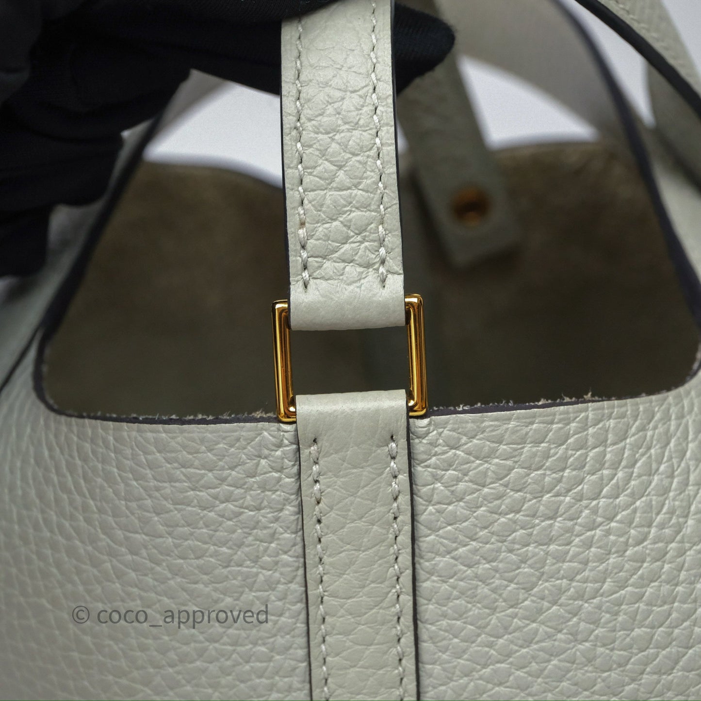 Hermès Picotin Lock 18 Gris Névé 0V Clemence Gold Hardware