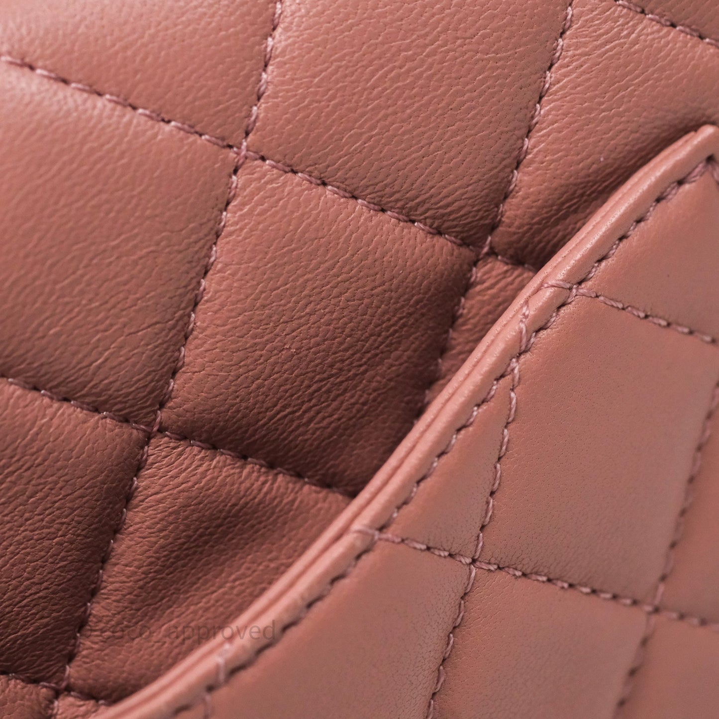 Chanel Mini Rectangular Pearl Crush Dusty Pink Lambskin Aged Gold Hardware