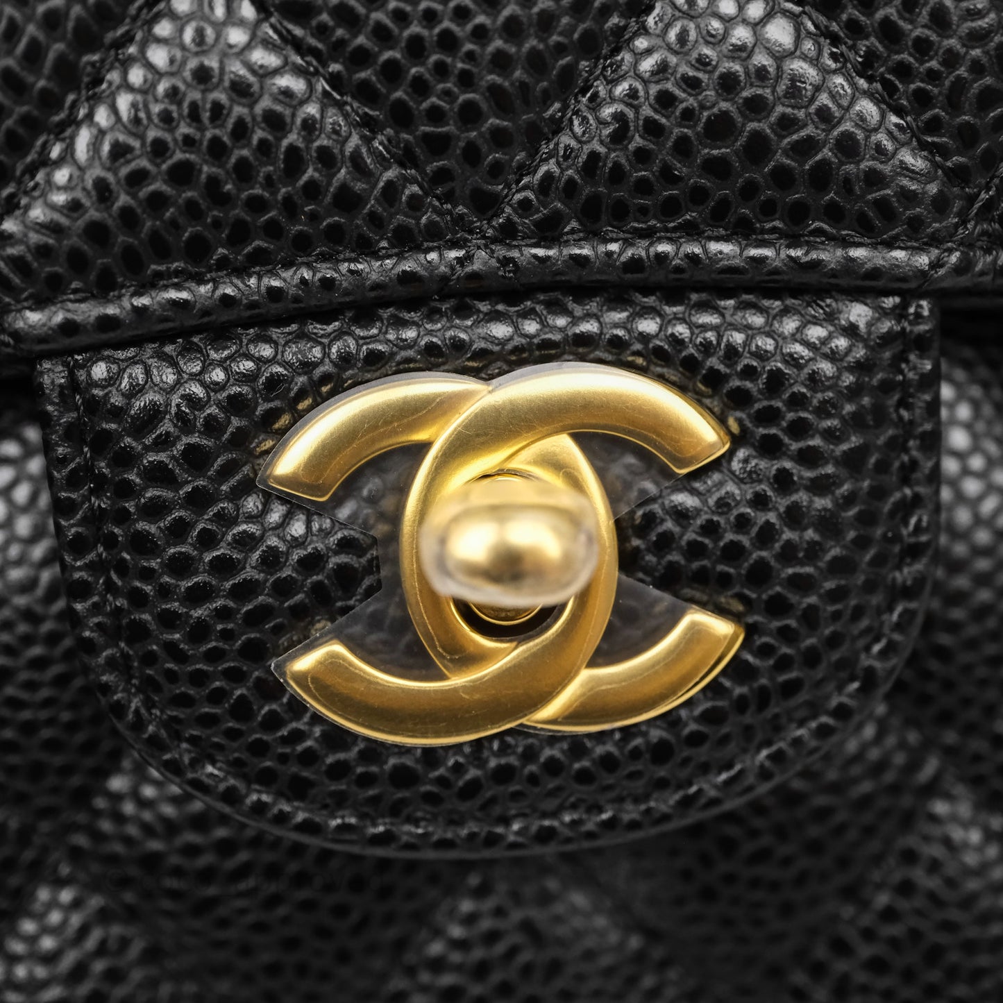Chanel Small Classic Flap Quilted Black Caviar Gold Hardware