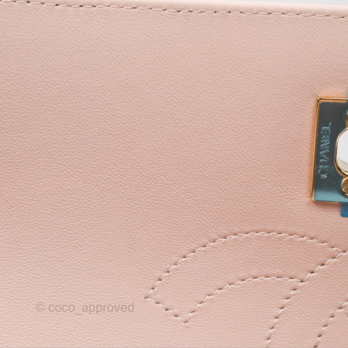 Chanel Flap Clutch With Chain Quilted Light Pink Lambskin Gold Hardware